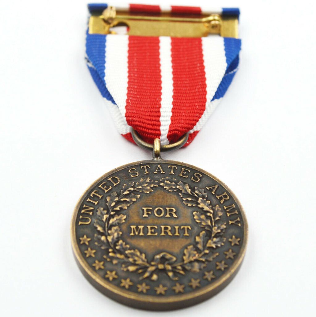 US Army Certificate of Merit Medal (1905–1918) / US Army Verdienstmedaille („Certificate of Merit“) – Replik-Set (Bandspange & Etui)