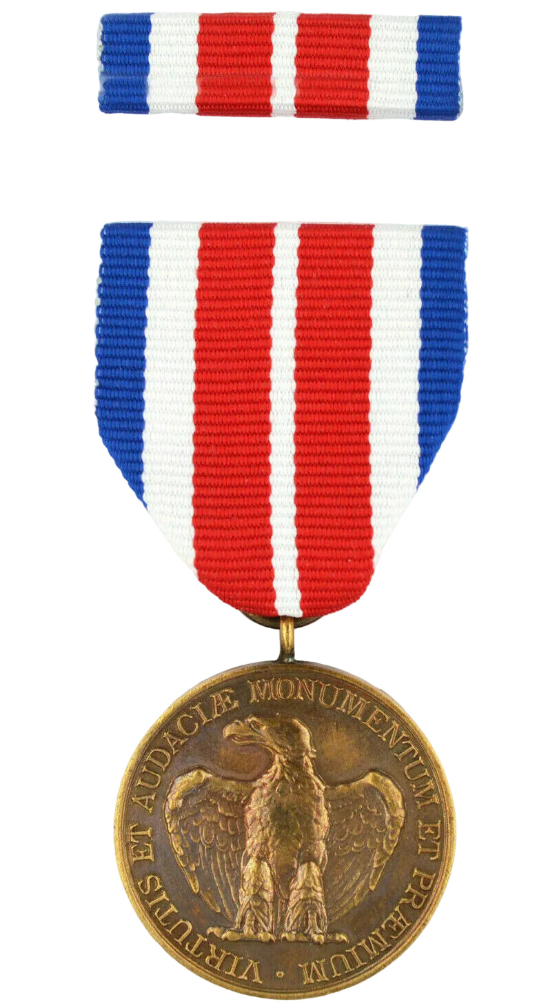 US Army Certificate of Merit Medal (1905–1918) / US Army Verdienstmedaille („Certificate of Merit“) – Replik-Set (Bandspange & Etui)