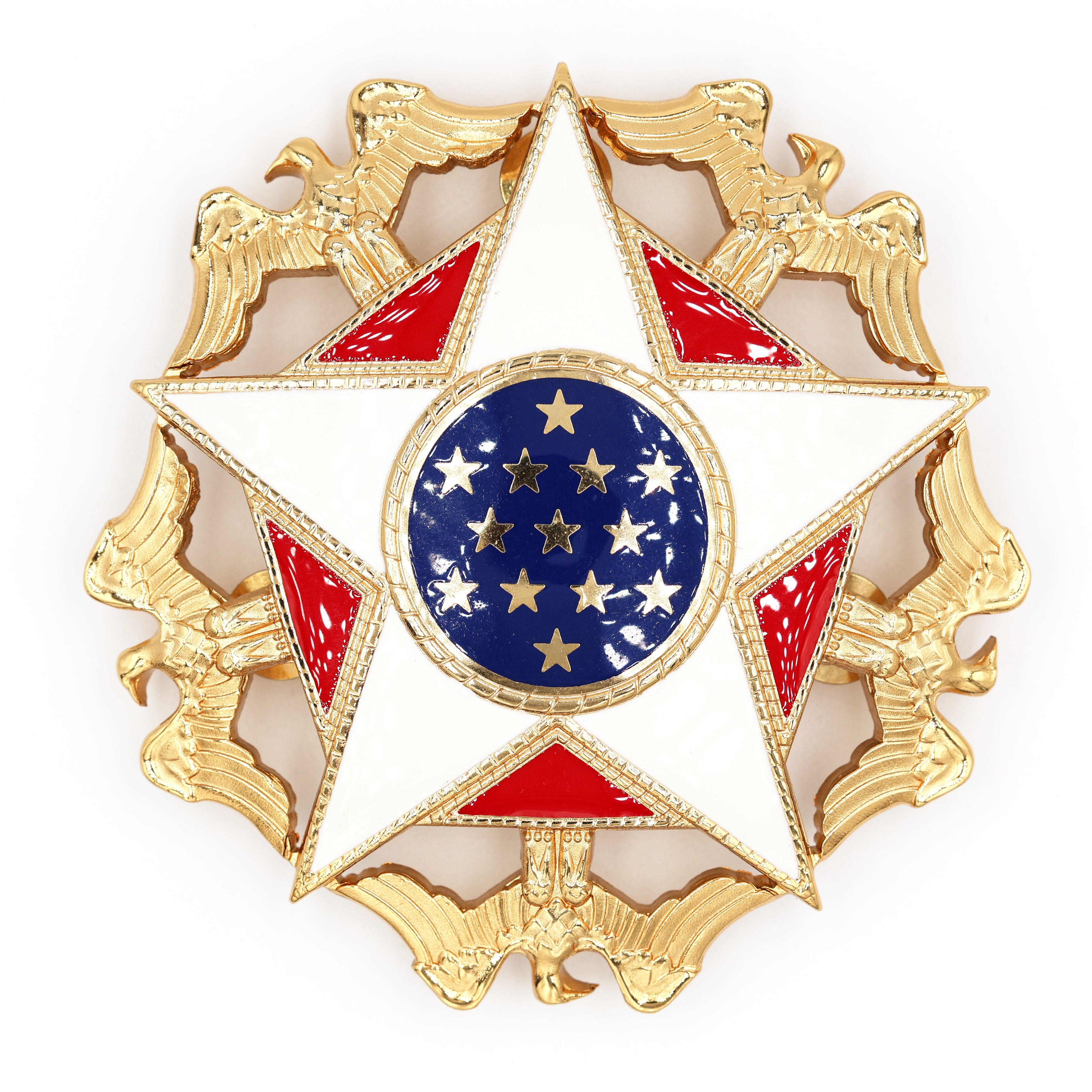 US-Präsidentielle Freiheitsmedaille „With Distinction“ (U.S. Presidential Medal of Freedom with Distinction) – Bruststern – Sammleranfertigung in Vollgröße – mit Etui
