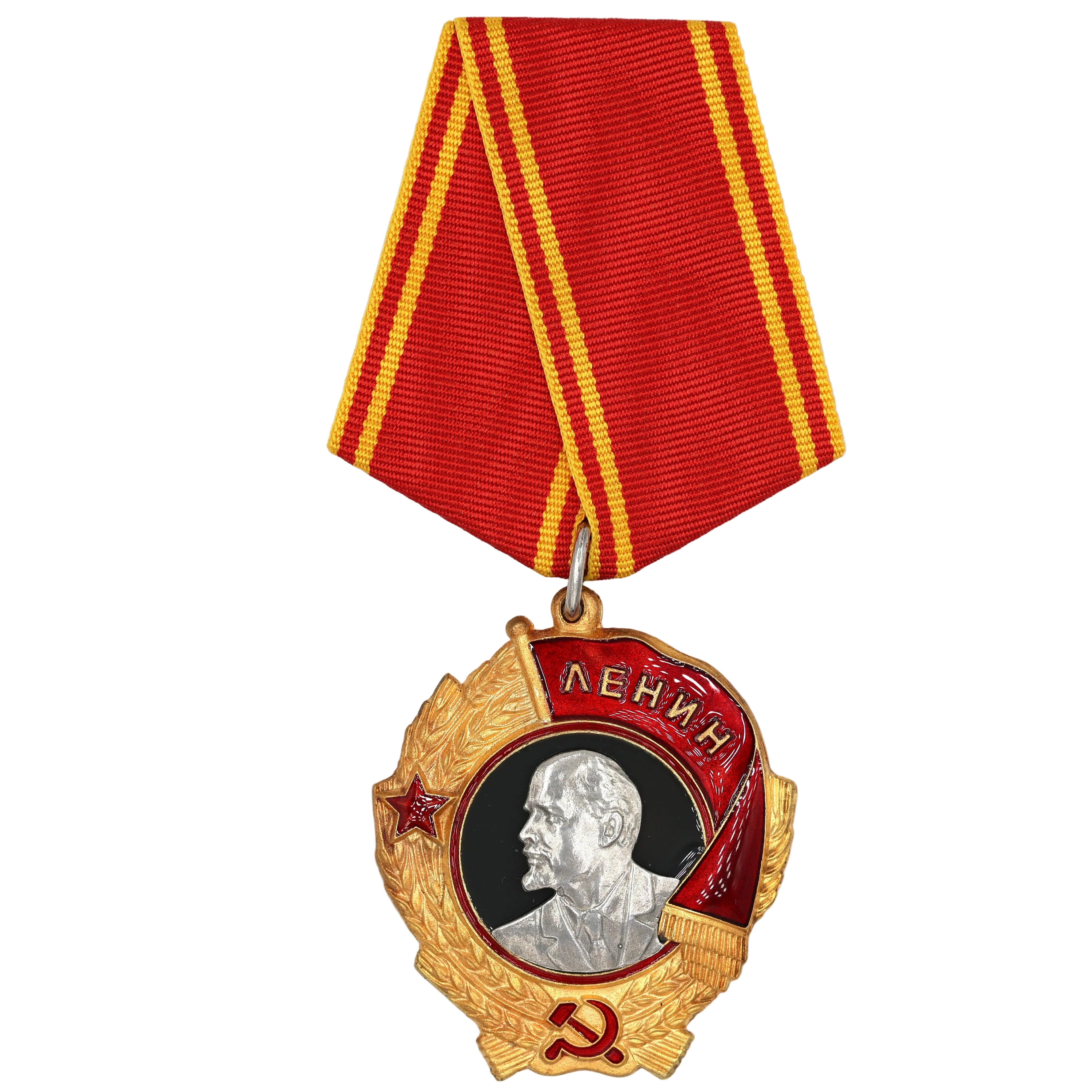 Leninorden / Order of Lenin (UdSSR/CCCP) – Lenin-Porträt aus reinem Silber – vergoldetes Abzeichen – Replik (Sammleranfertigung)