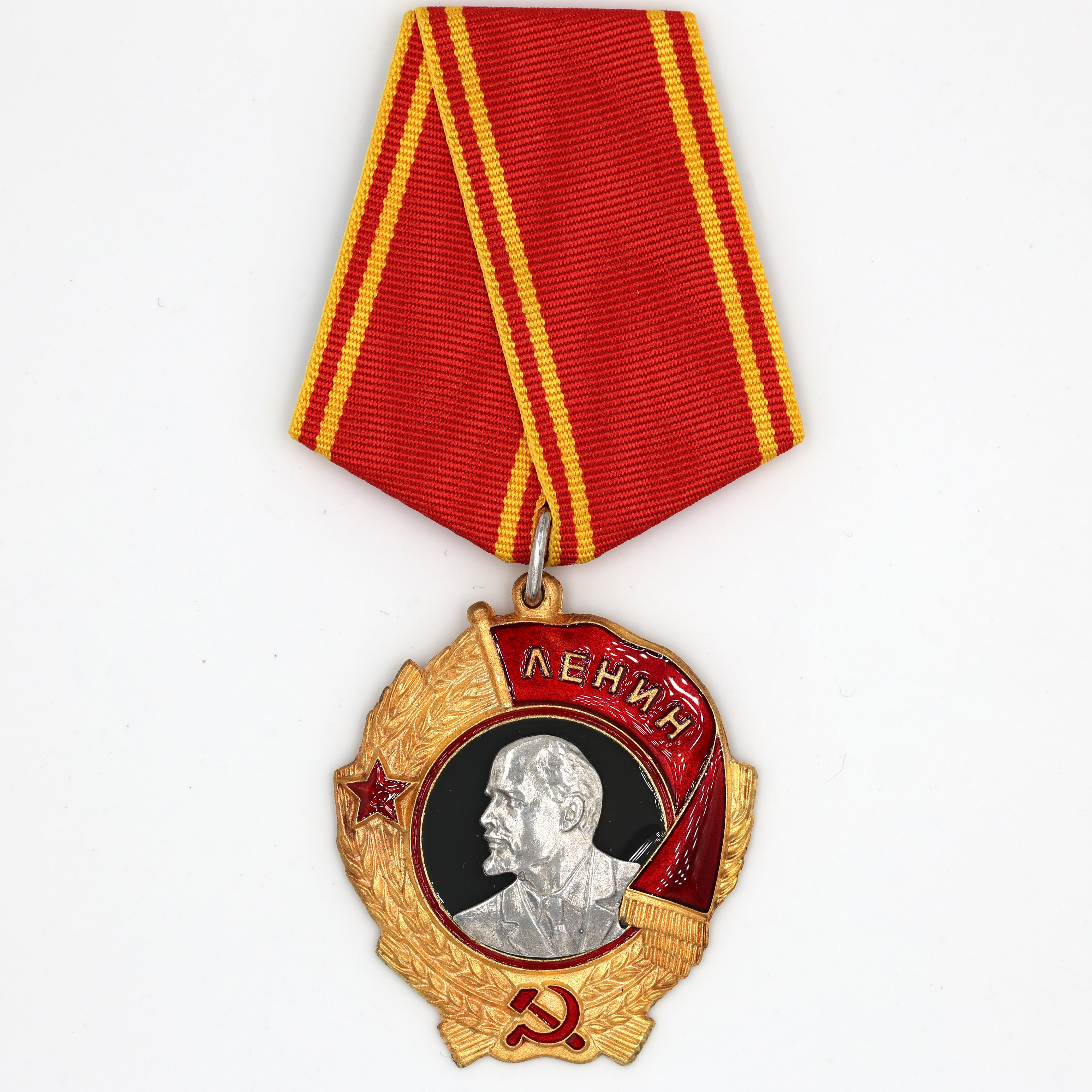Leninorden / Order of Lenin (UdSSR/CCCP) – Lenin-Porträt aus reinem Silber – vergoldetes Abzeichen – Replik (Sammleranfertigung)