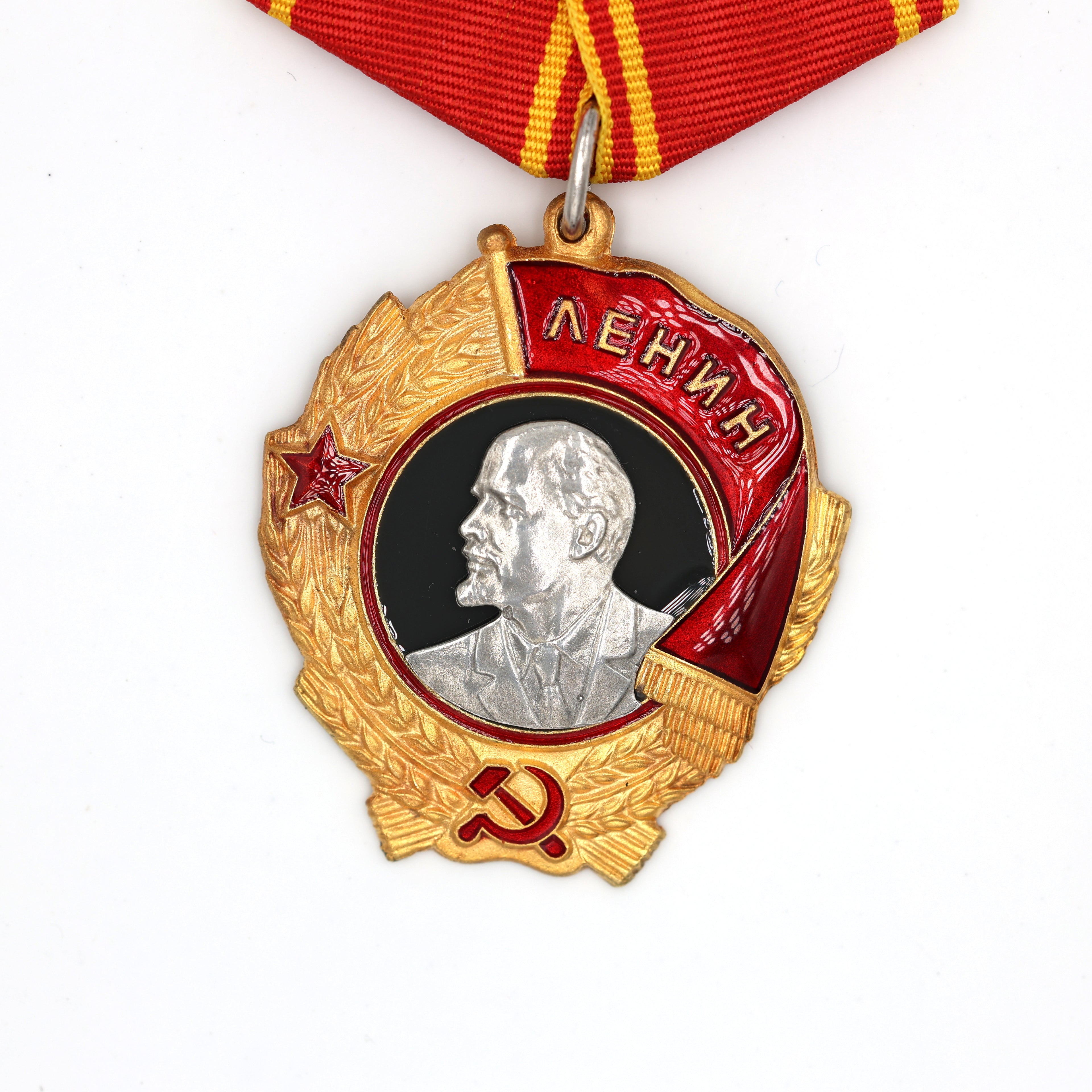 Leninorden / Order of Lenin (UdSSR/CCCP) – Lenin-Porträt aus reinem Silber – vergoldetes Abzeichen – Replik (Sammleranfertigung)
