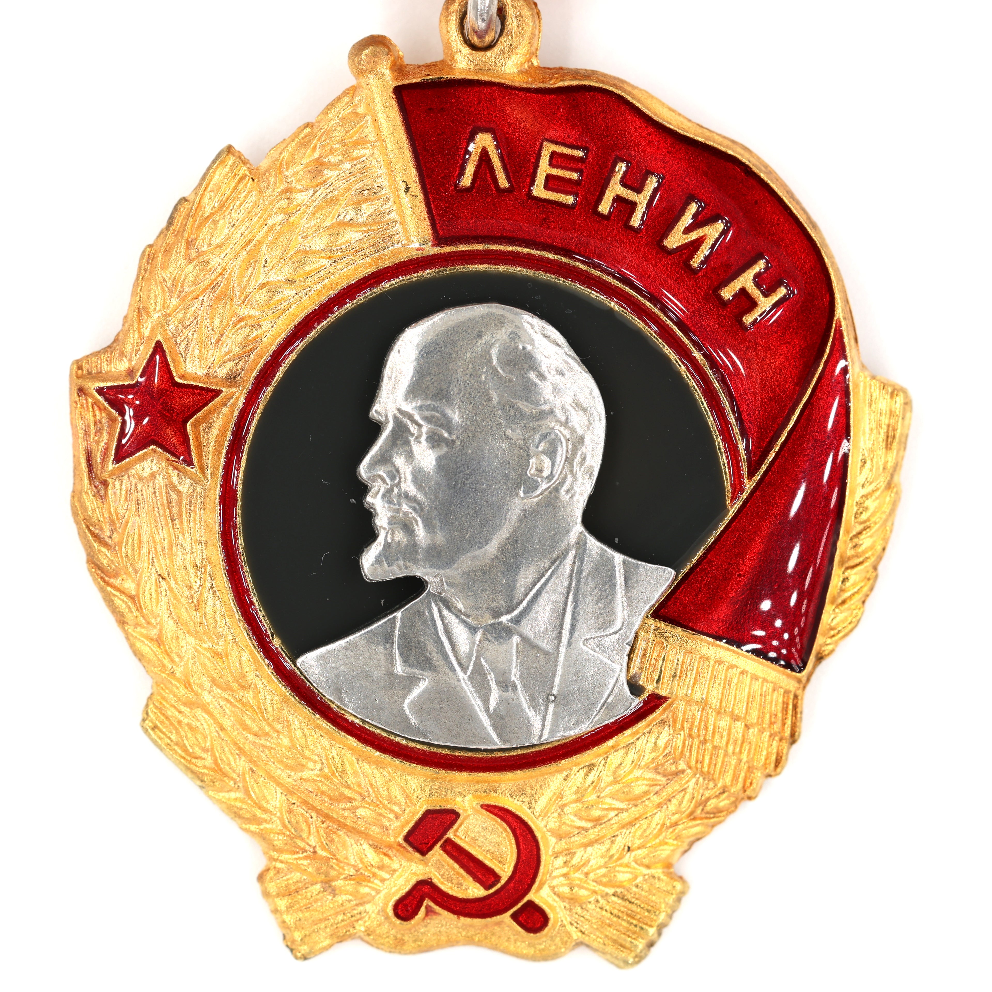 Leninorden / Order of Lenin (UdSSR/CCCP) – Lenin-Porträt aus reinem Silber – vergoldetes Abzeichen – Replik (Sammleranfertigung)