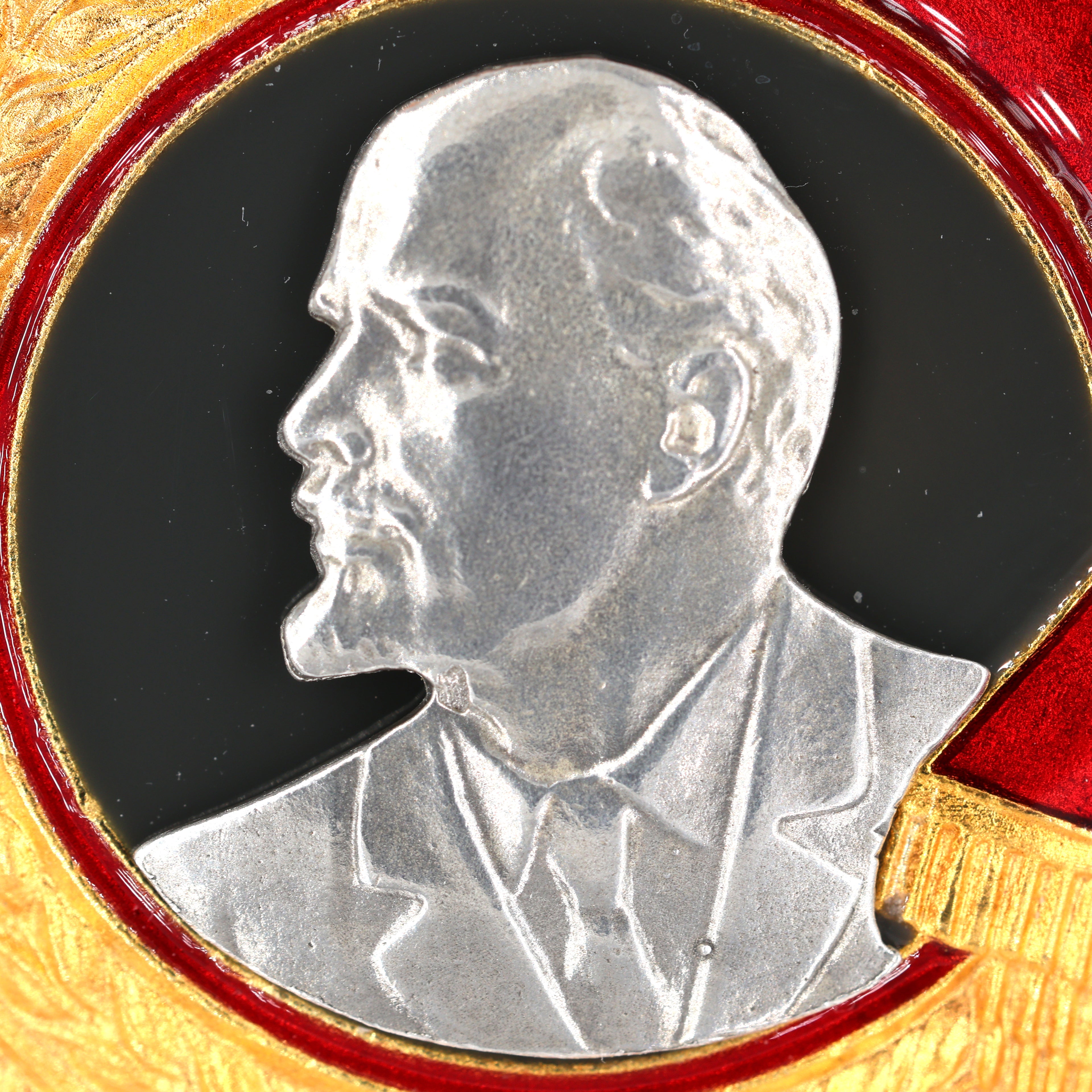 Leninorden / Order of Lenin (UdSSR/CCCP) – Lenin-Porträt aus reinem Silber – vergoldetes Abzeichen – Replik (Sammleranfertigung)