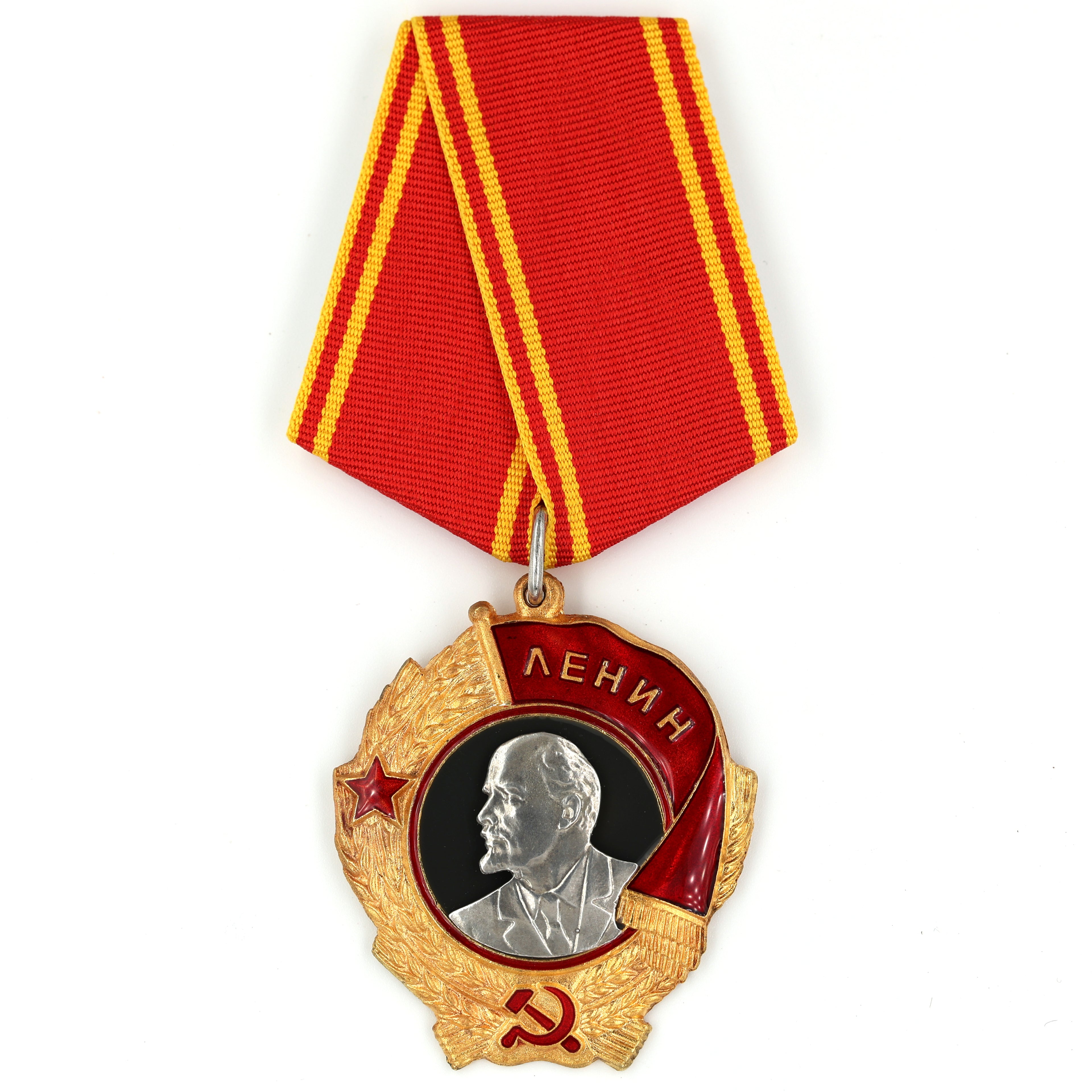 Leninorden / Order of Lenin (UdSSR/CCCP) – Lenin-Porträt aus reinem Silber – vergoldetes Abzeichen – Replik (Sammleranfertigung)