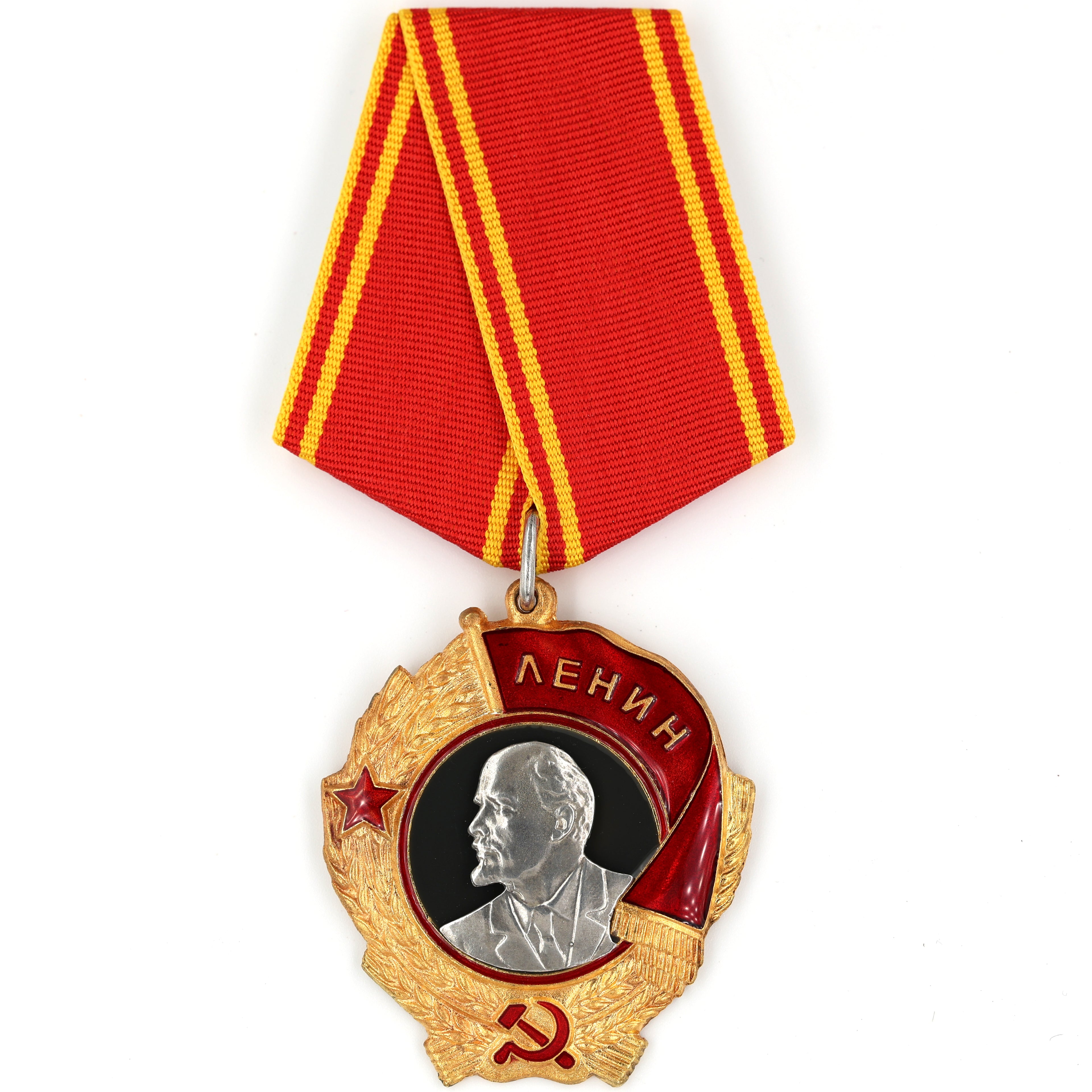 Leninorden / Order of Lenin (UdSSR/CCCP) – Lenin-Porträt aus reinem Silber – vergoldetes Abzeichen – Replik (Sammleranfertigung)