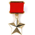 Held der Sowjetunion / Hero of the Soviet Union – UdSSR/CCCP WKII – Goldstern-Medaille mit rotem Band – Replik Sammleranfertigung