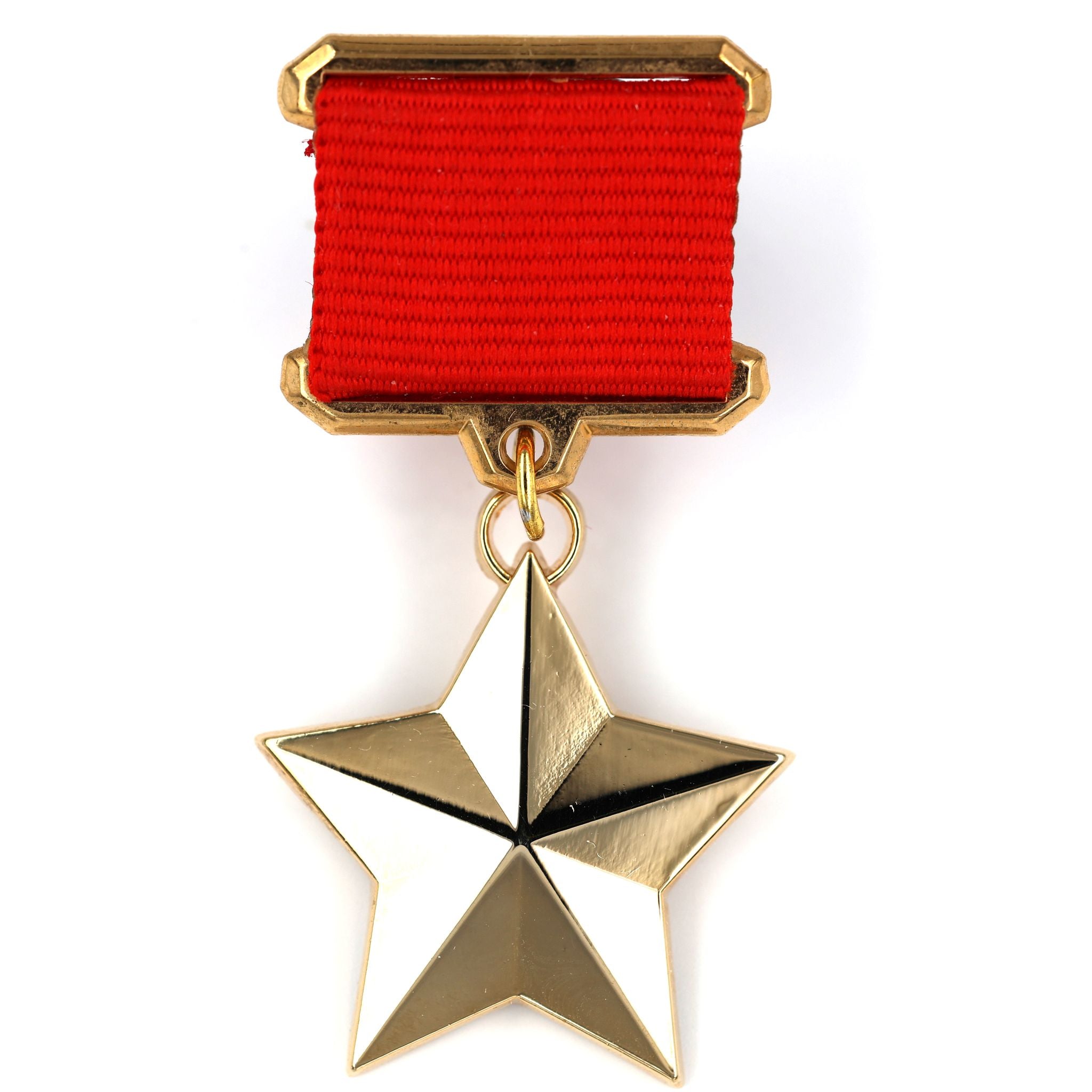 Held der Sowjetunion / Hero of the Soviet Union – UdSSR/CCCP WKII – Goldstern-Medaille mit rotem Band – Replik Sammleranfertigung