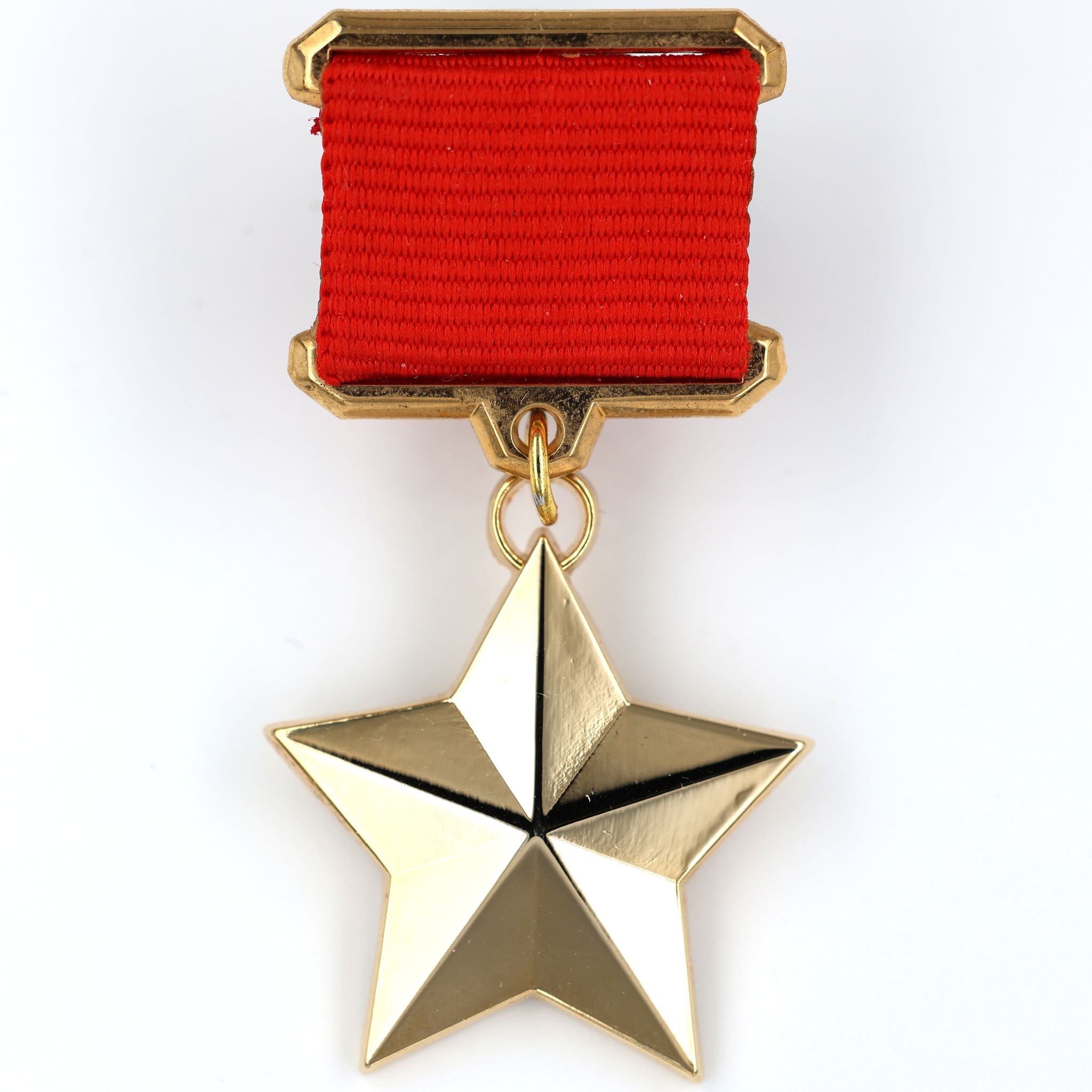 Held der Sowjetunion / Hero of the Soviet Union – UdSSR/CCCP WKII – Goldstern-Medaille mit rotem Band – Replik Sammleranfertigung