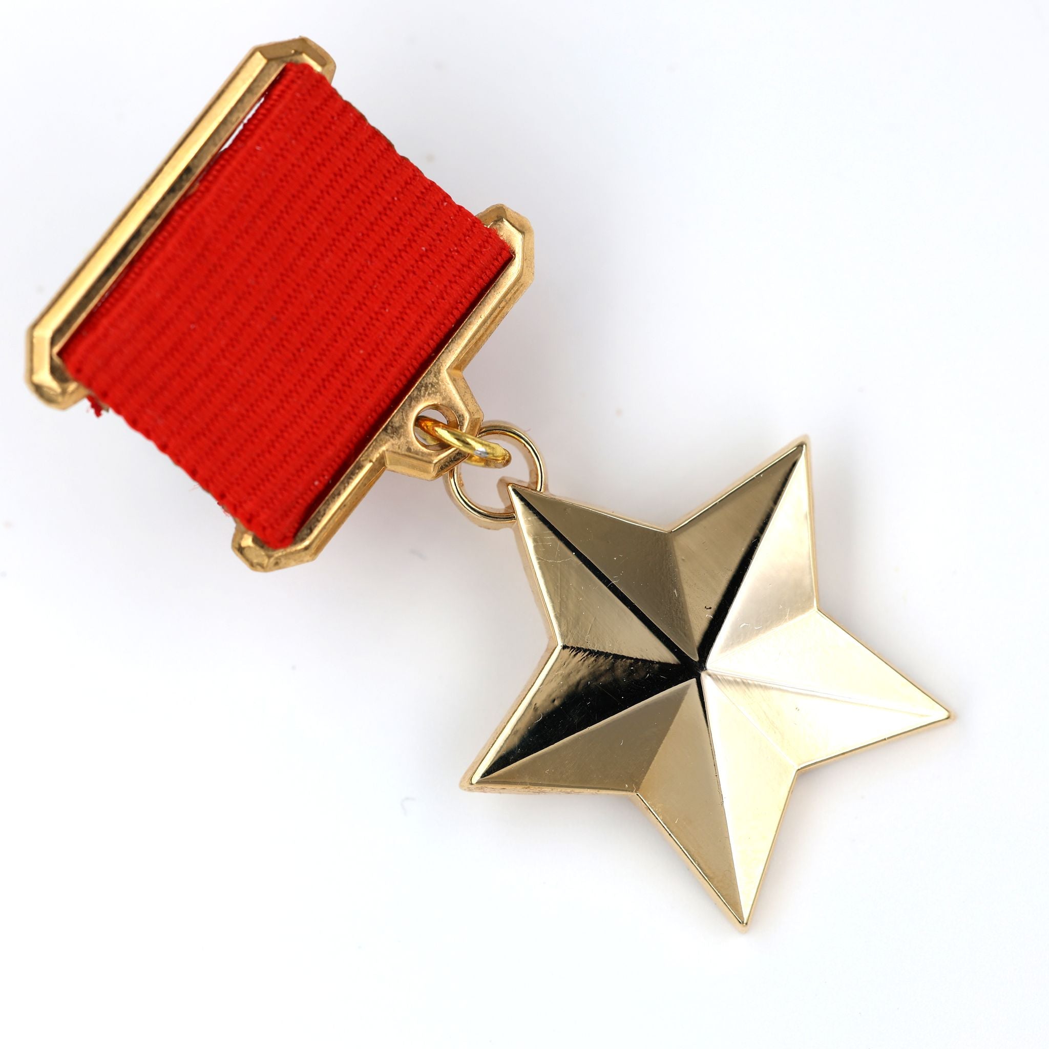 Held der Sowjetunion / Hero of the Soviet Union – UdSSR/CCCP WKII – Goldstern-Medaille mit rotem Band – Replik Sammleranfertigung