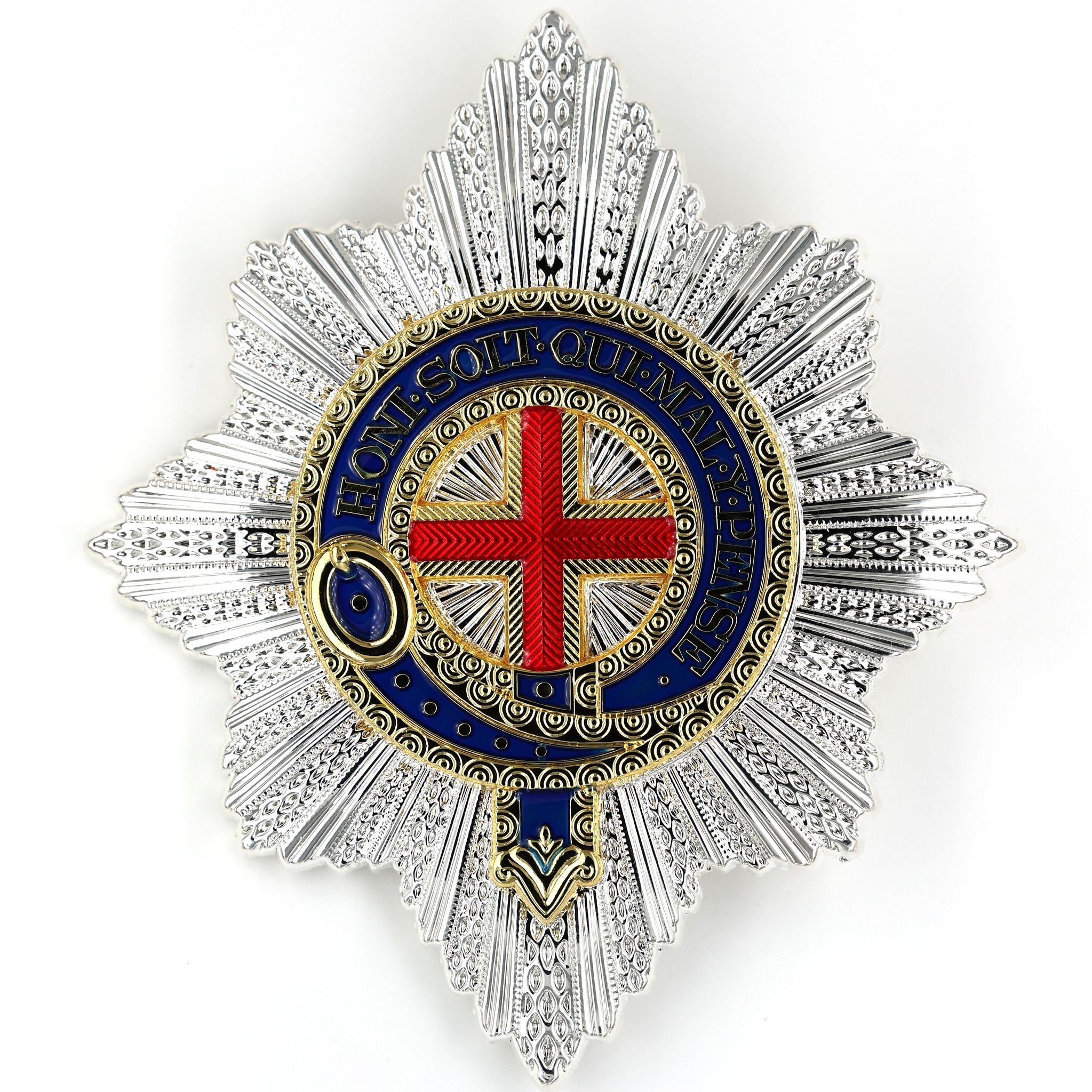 Order of the Garter Stern (UK) – „Hosenbandorden“ Sternabzeichen – Sammleranfertigung (Replik) – Messing mit Emaille