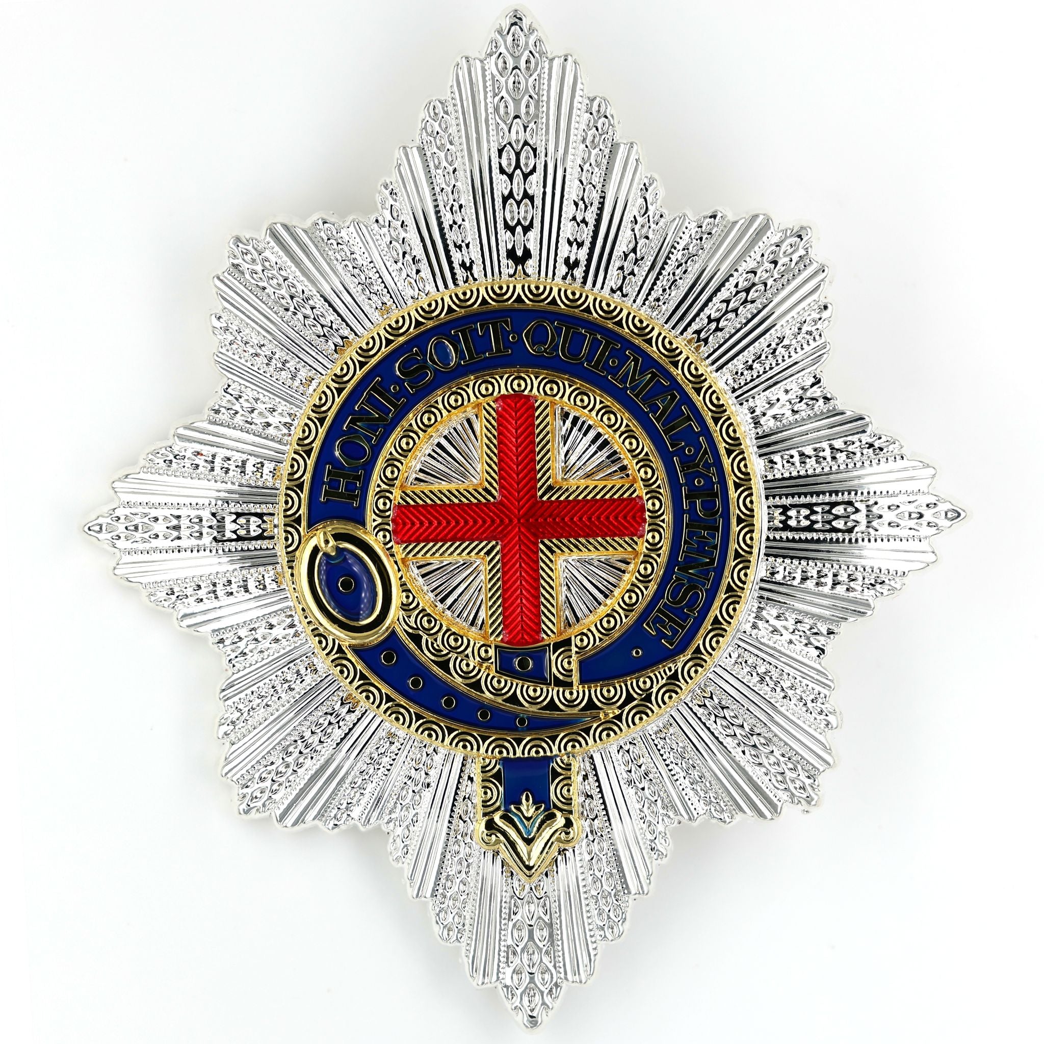 Order of the Garter Stern (UK) – „Hosenbandorden“ Sternabzeichen – Sammleranfertigung (Replik) – Messing mit Emaille