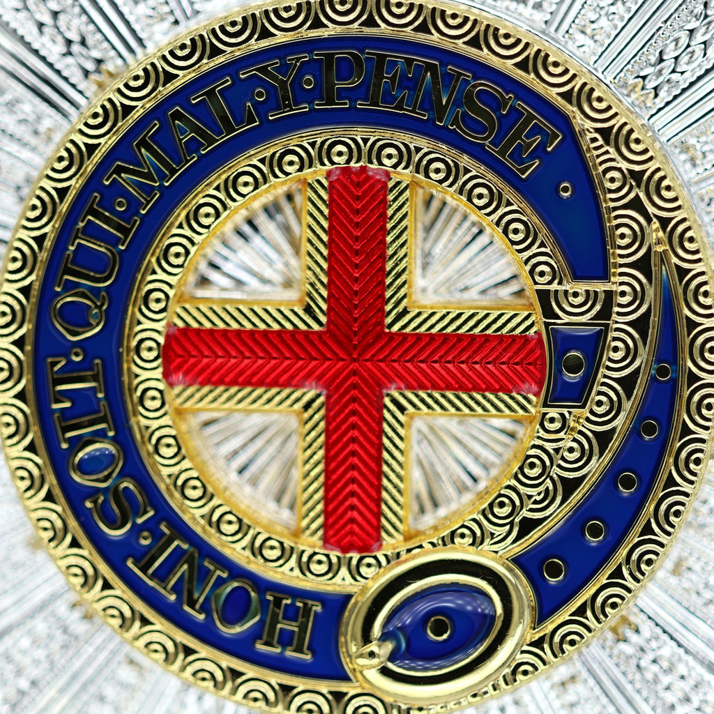 Order of the Garter Stern (UK) – „Hosenbandorden“ Sternabzeichen – Sammleranfertigung (Replik) – Messing mit Emaille