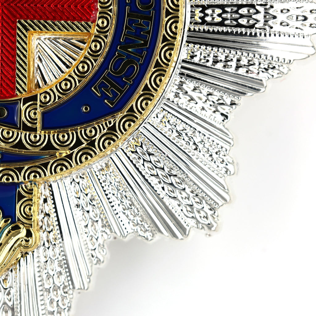 Order of the Garter Stern (UK) – „Hosenbandorden“ Sternabzeichen – Sammleranfertigung (Replik) – Messing mit Emaille
