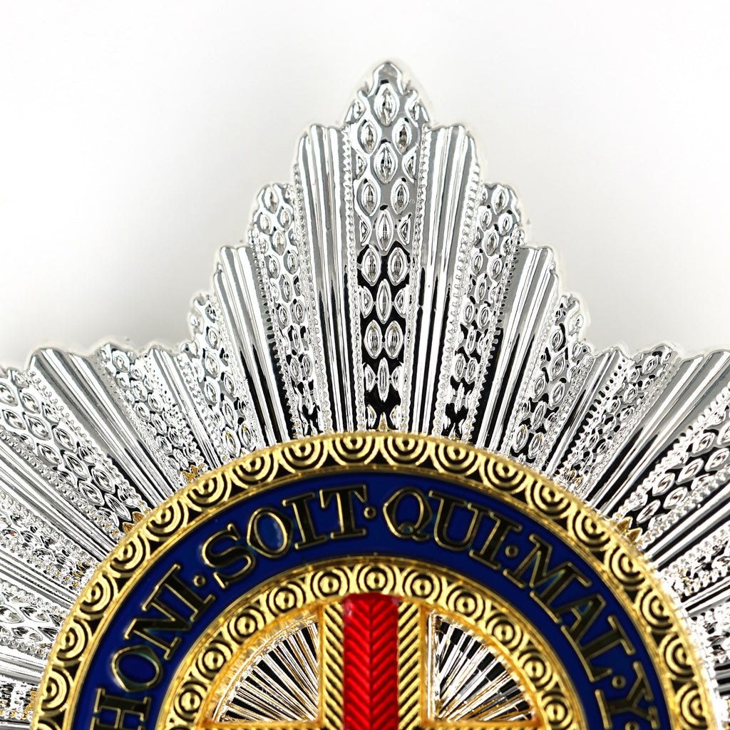 Order of the Garter Stern (UK) – „Hosenbandorden“ Sternabzeichen – Sammleranfertigung (Replik) – Messing mit Emaille