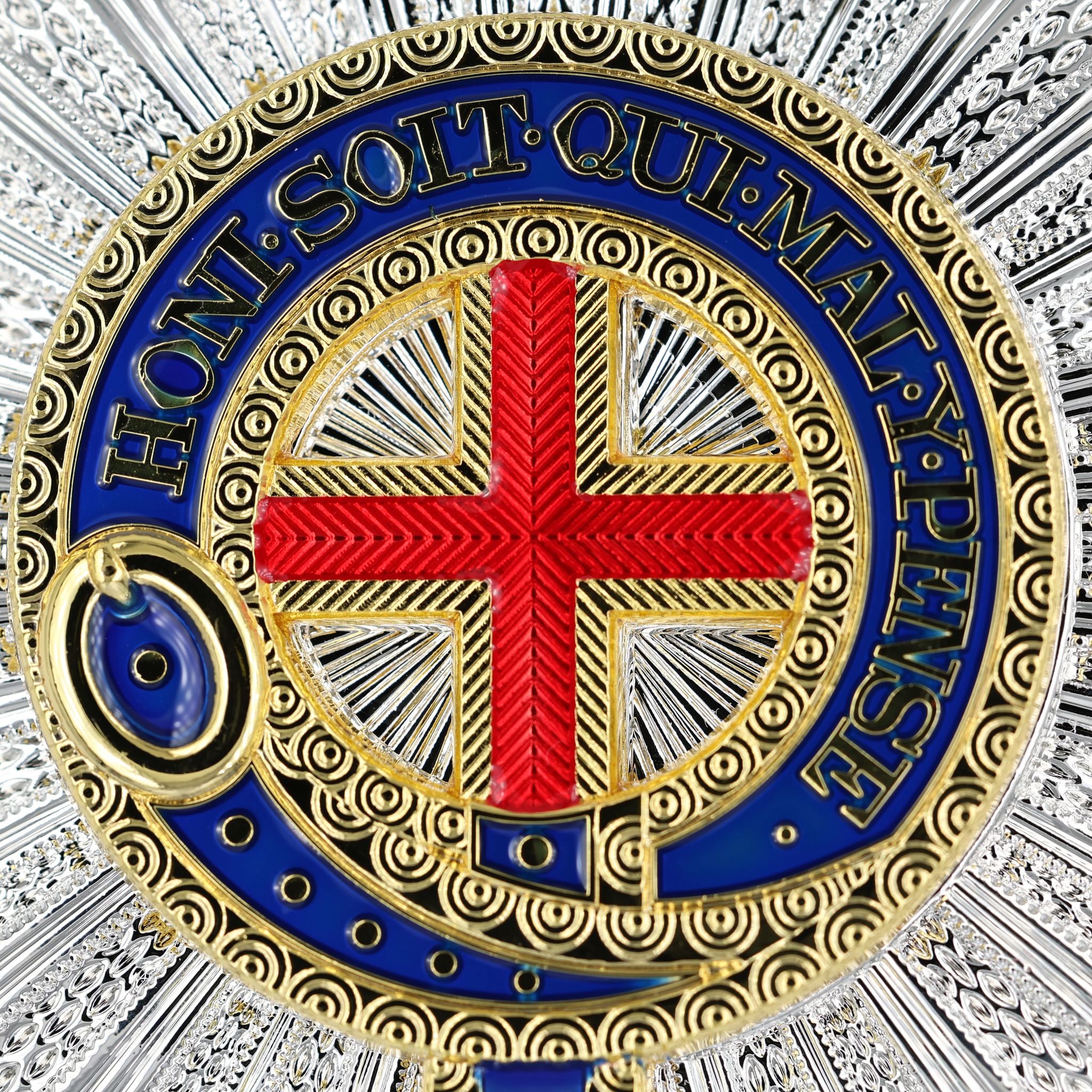 Order of the Garter Stern (UK) – „Hosenbandorden“ Sternabzeichen – Sammleranfertigung (Replik) – Messing mit Emaille