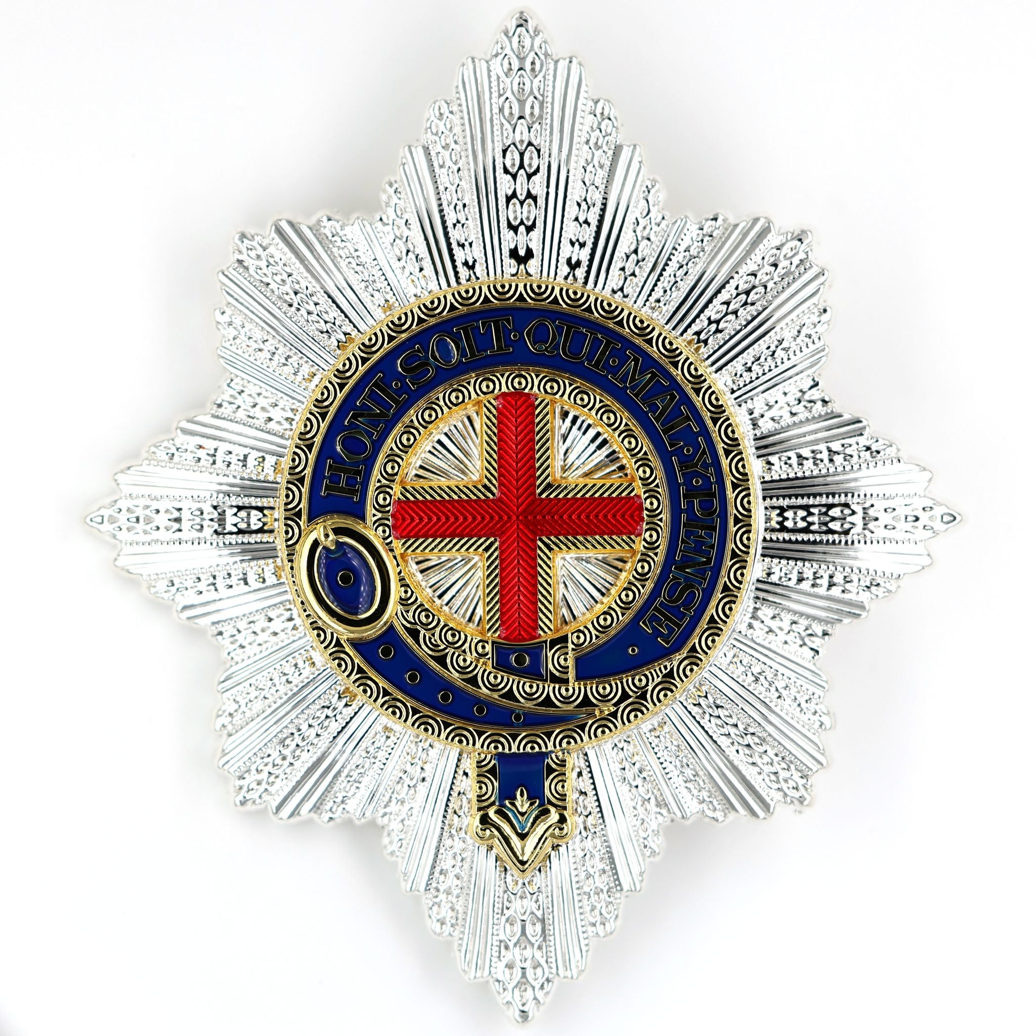 Order of the Garter Stern (UK) – „Hosenbandorden“ Sternabzeichen – Sammleranfertigung (Replik) – Messing mit Emaille