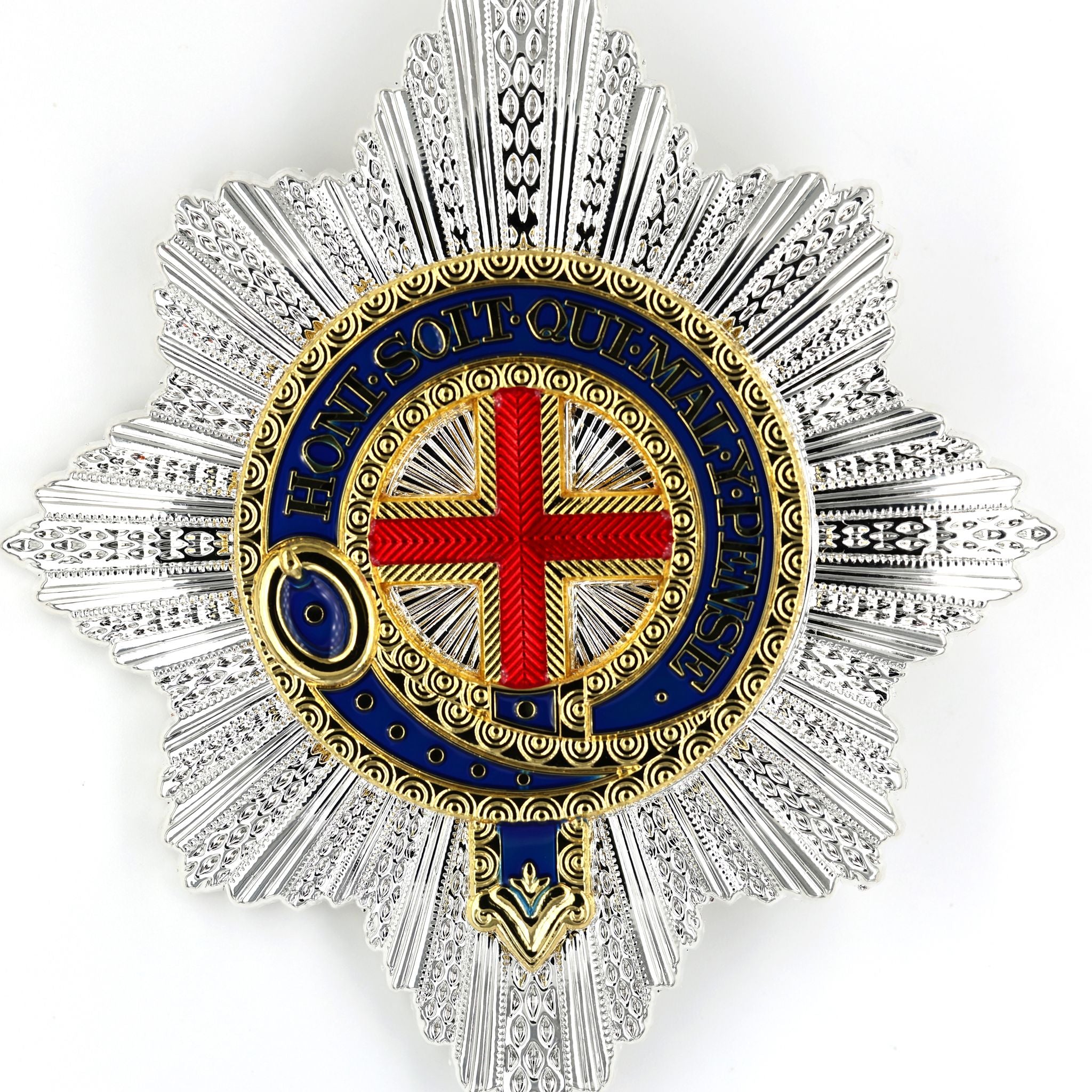Order of the Garter Stern (UK) – „Hosenbandorden“ Sternabzeichen – Sammleranfertigung (Replik) – Messing mit Emaille
