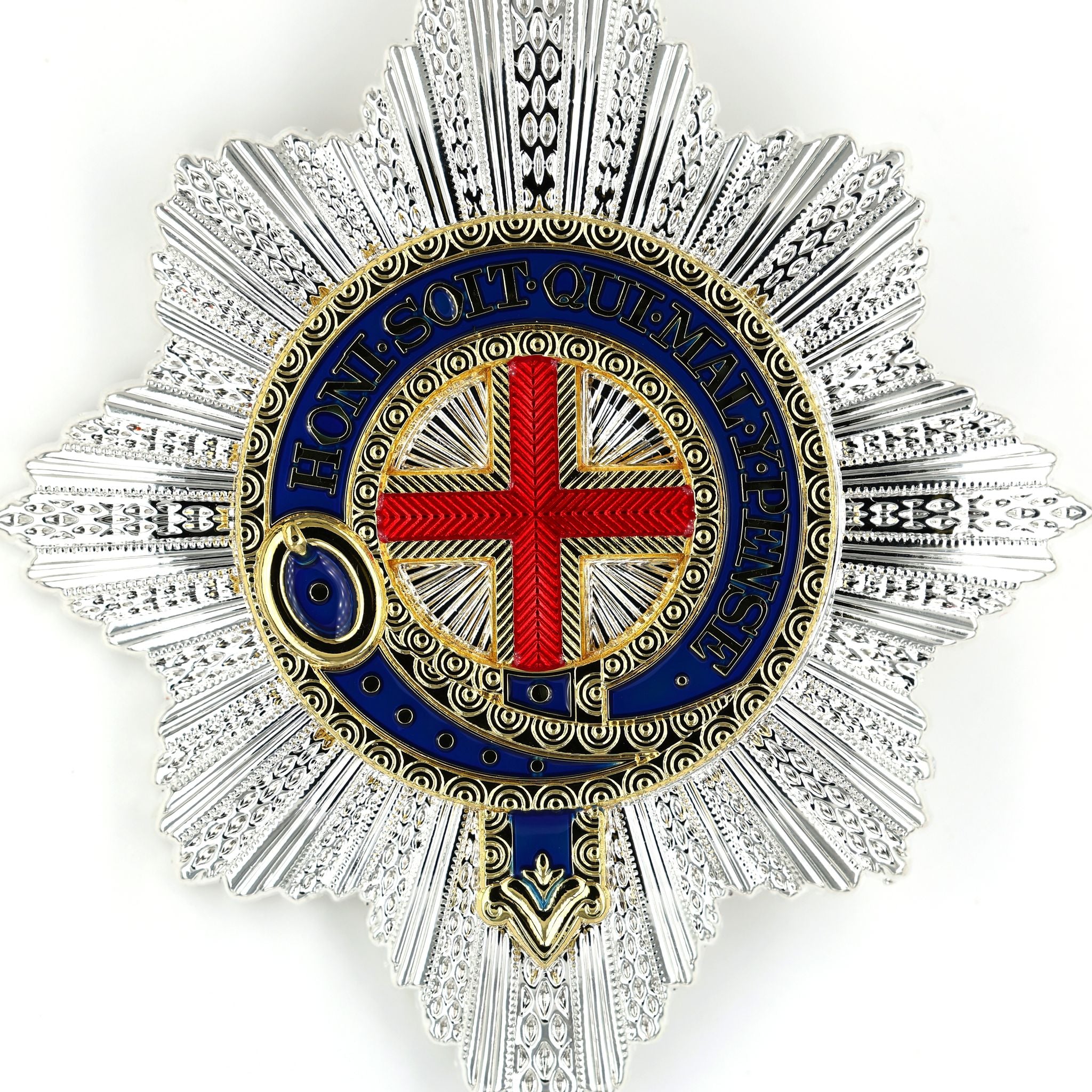 Order of the Garter Stern (UK) – „Hosenbandorden“ Sternabzeichen – Sammleranfertigung (Replik) – Messing mit Emaille