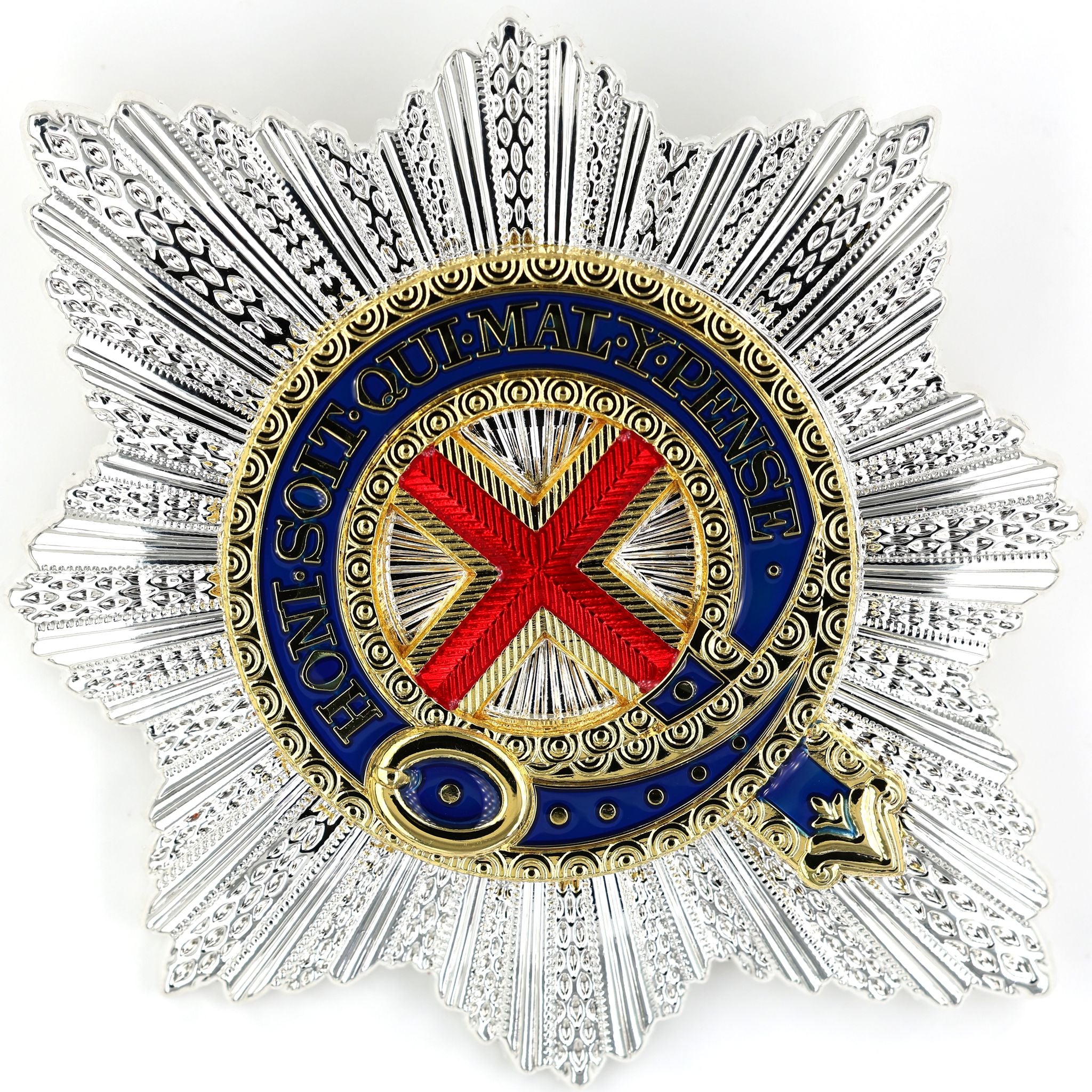Order of the Garter Stern (UK) – „Hosenbandorden“ Sternabzeichen – Sammleranfertigung (Replik) – Messing mit Emaille