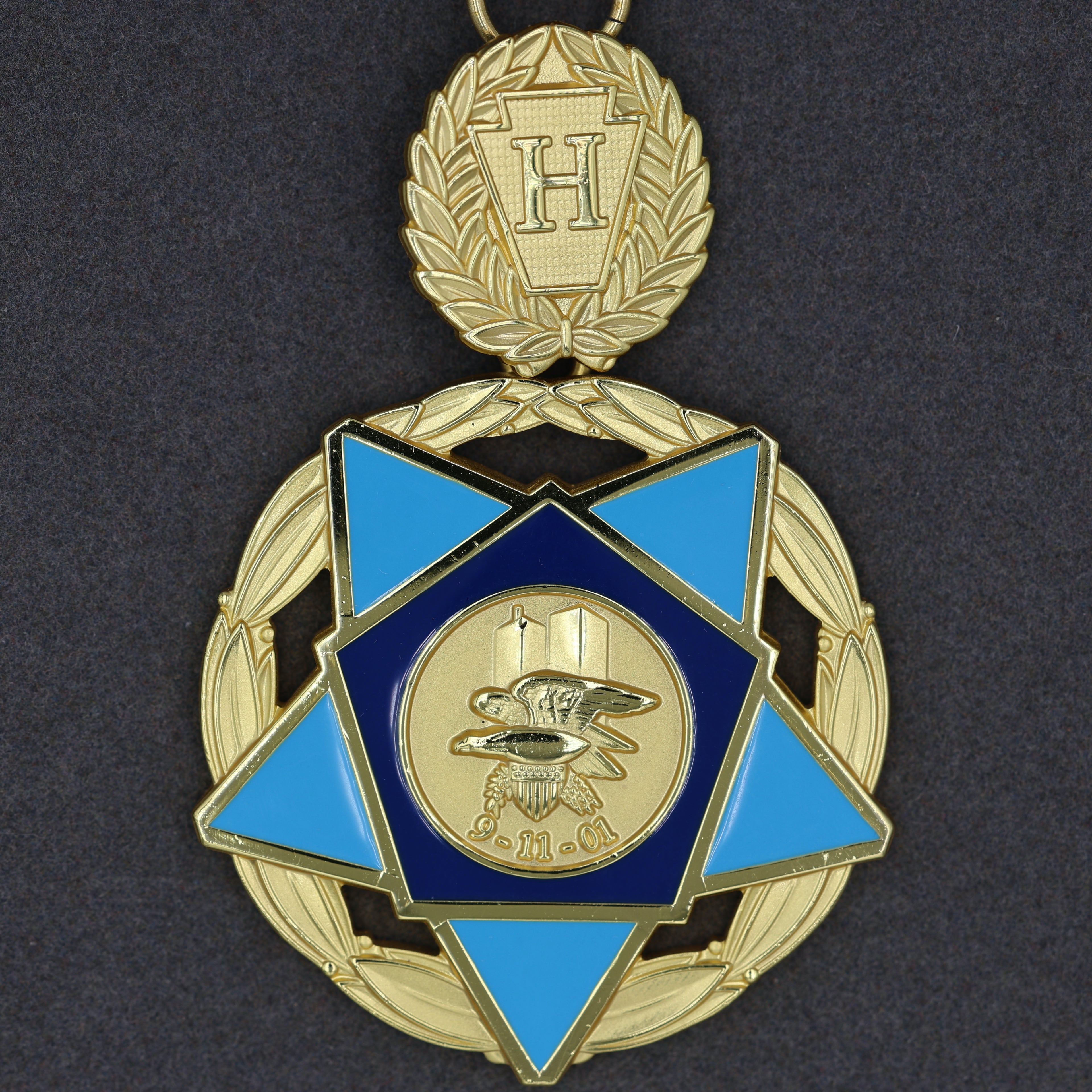 USA 9/11 Heroes Medal of Valor – Tapferkeitsmedaille der 9/11-Helden – Komplettes Präsentations-Set (Replik) – mit Etui