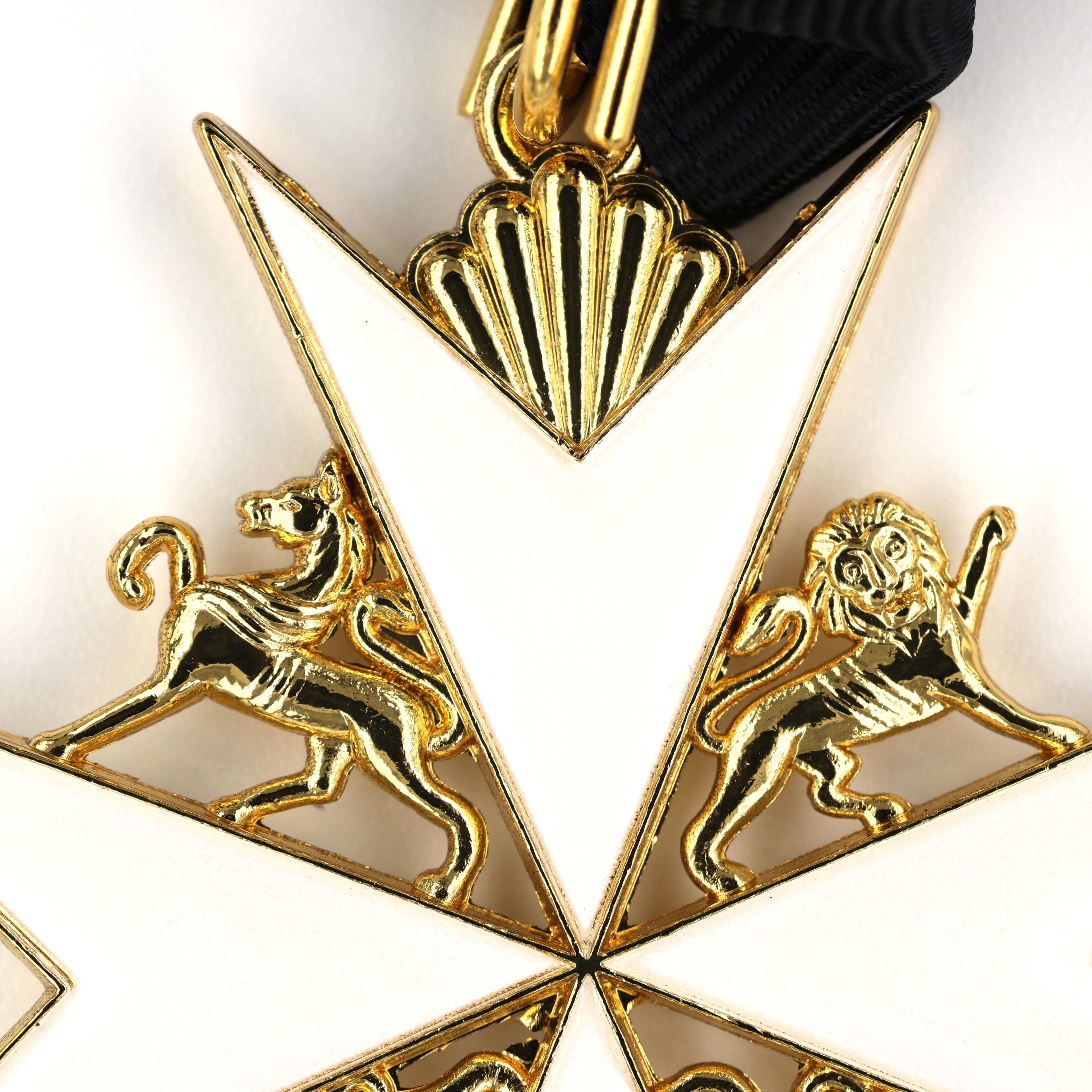 Johanniterorden Kommandeurkreuz am Halsband / Order of St John Knight Commander’s Cross (Neck Ribbon, Black) – Replik (Sammleranfertigung)