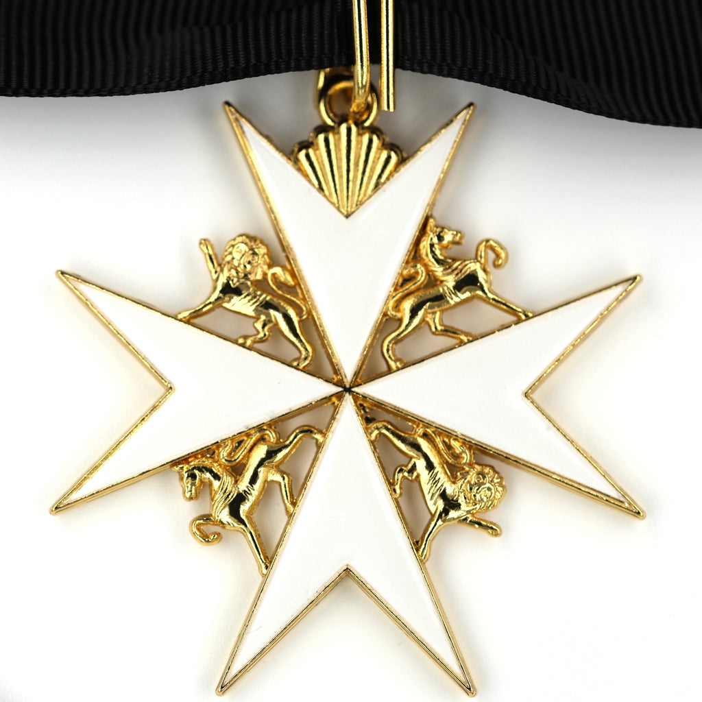 Johanniterorden Kommandeurkreuz am Halsband / Order of St John Knight Commander’s Cross (Neck Ribbon, Black) – Replik (Sammleranfertigung)