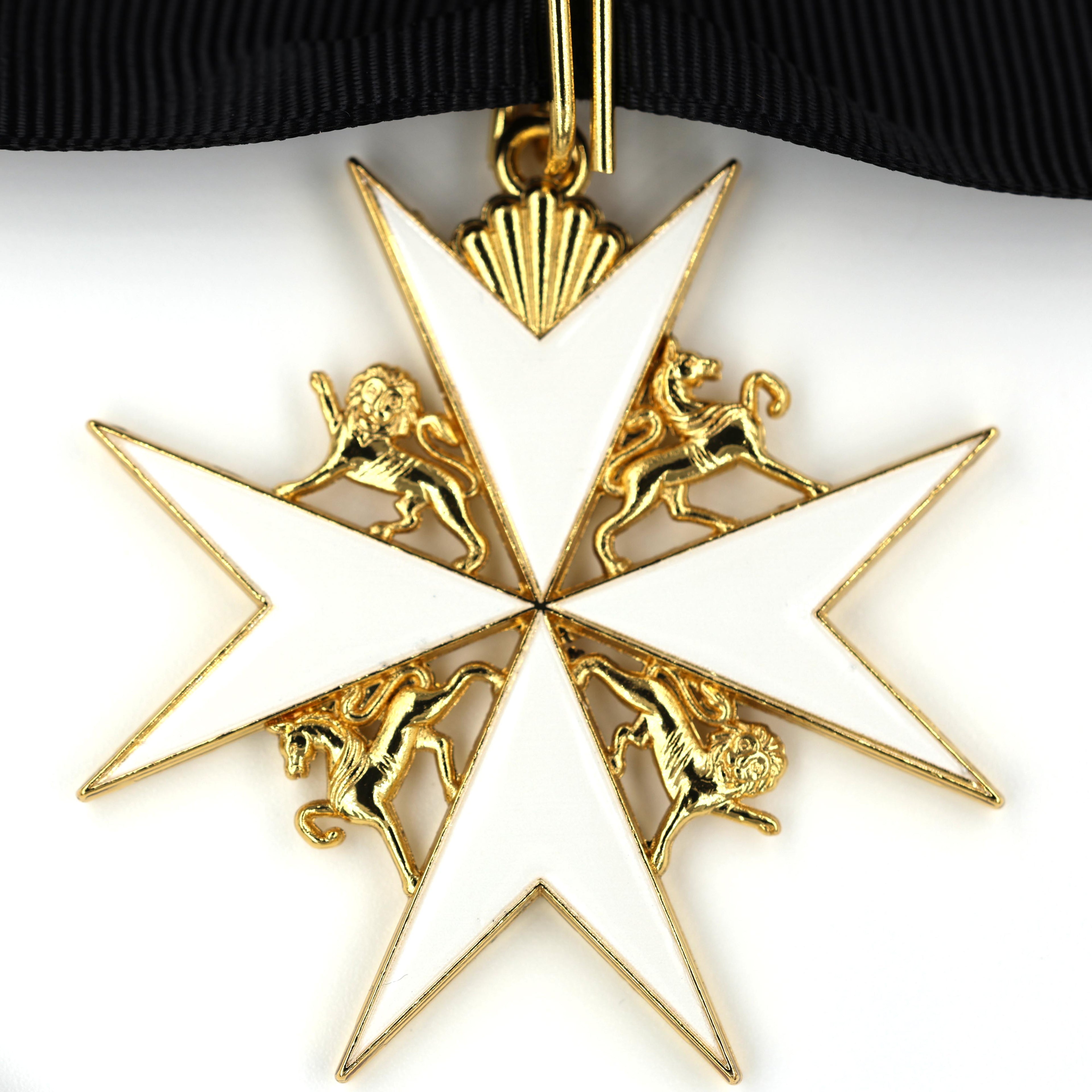 Johanniterorden Kommandeurkreuz am Halsband / Order of St John Knight Commander’s Cross (Neck Ribbon, Black) – Replik (Sammleranfertigung)