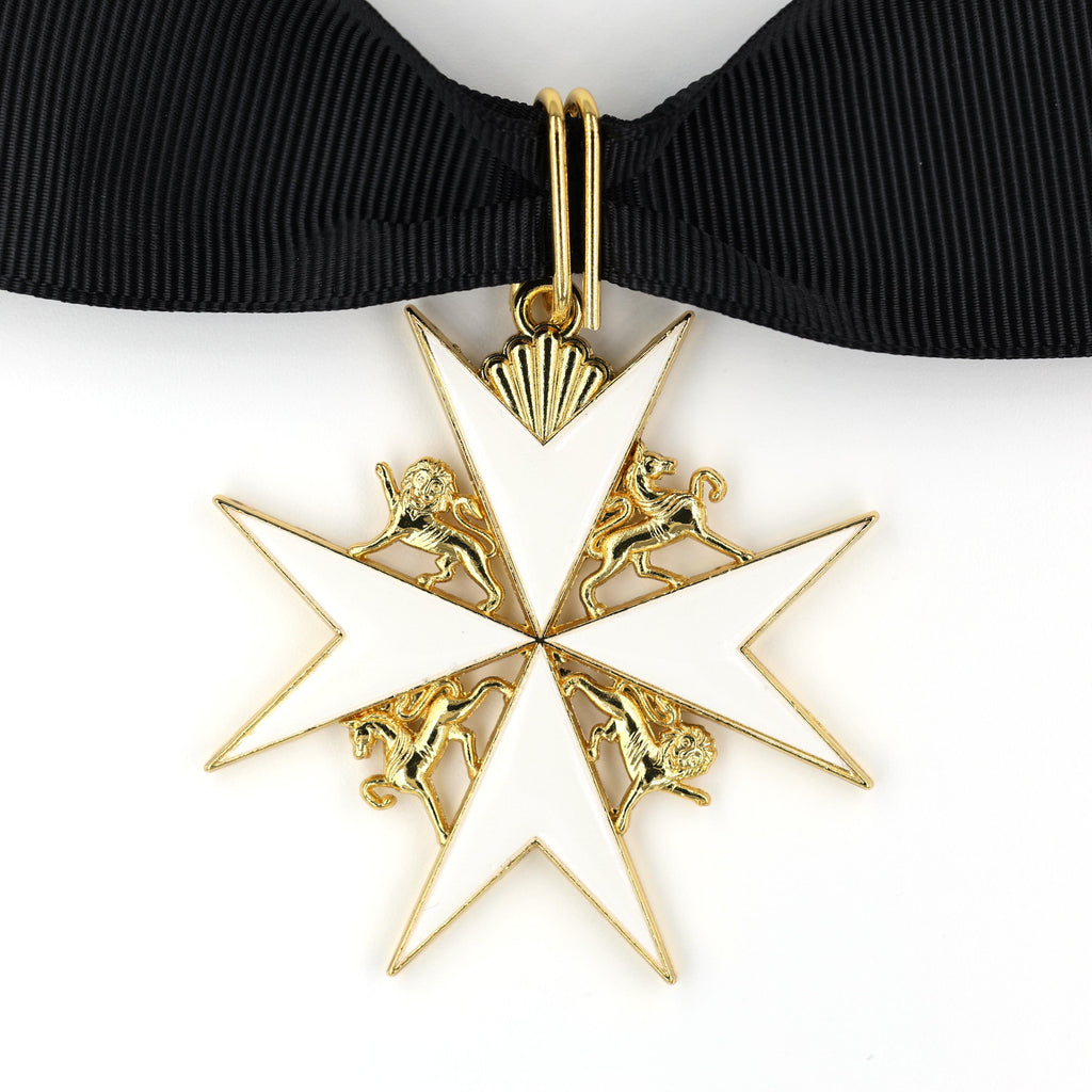 Johanniterorden Kommandeurkreuz am Halsband / Order of St John Knight Commander’s Cross (Neck Ribbon, Black) – Replik (Sammleranfertigung)