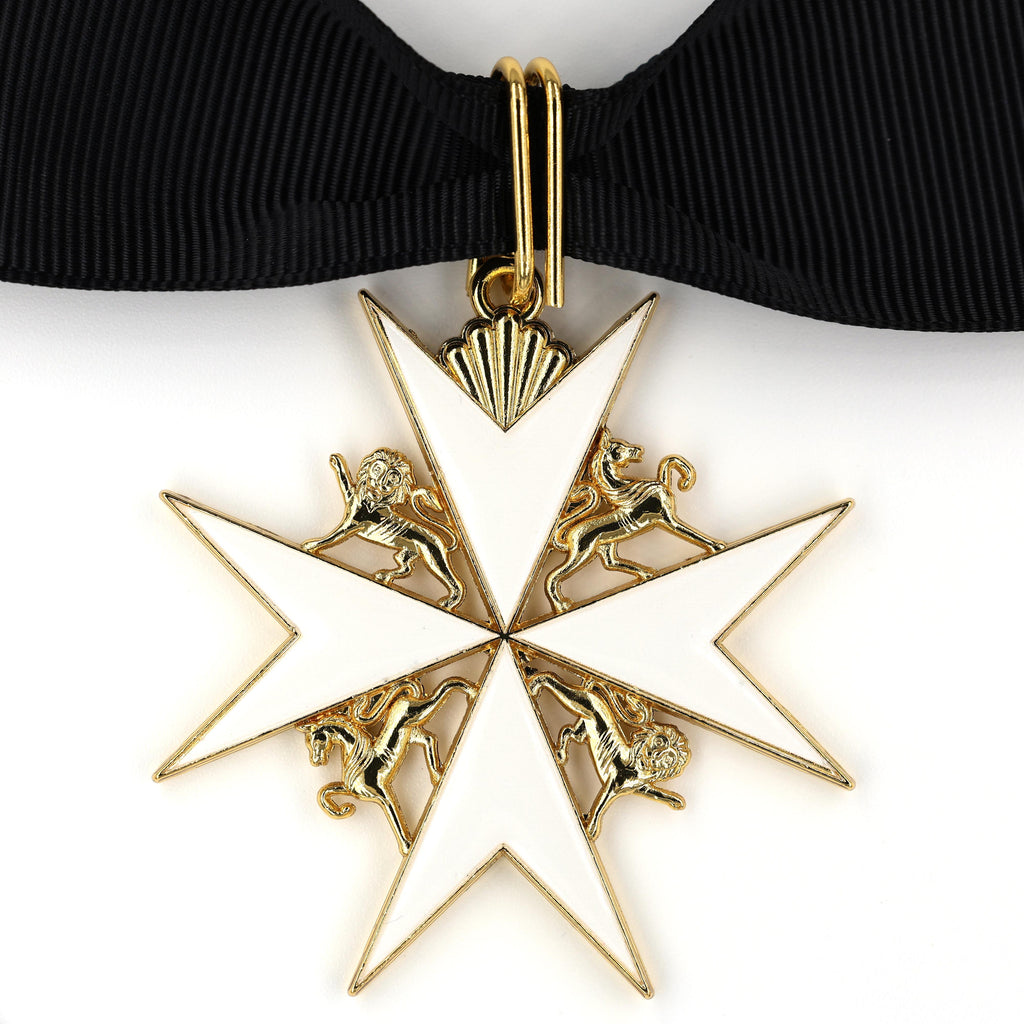 Johanniterorden Kommandeurkreuz am Halsband / Order of St John Knight Commander’s Cross (Neck Ribbon, Black) – Replik (Sammleranfertigung)