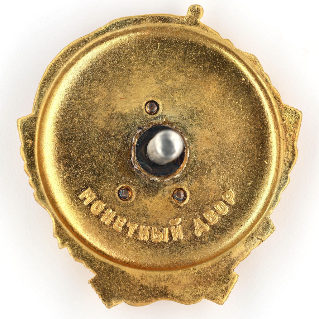 Leninorden Typ 3 (1936–1943) – Lenin-Porträt aus 925 Sterling Silber – vergoldete Basis – Emaille – Replik (Sammleranfertigung)