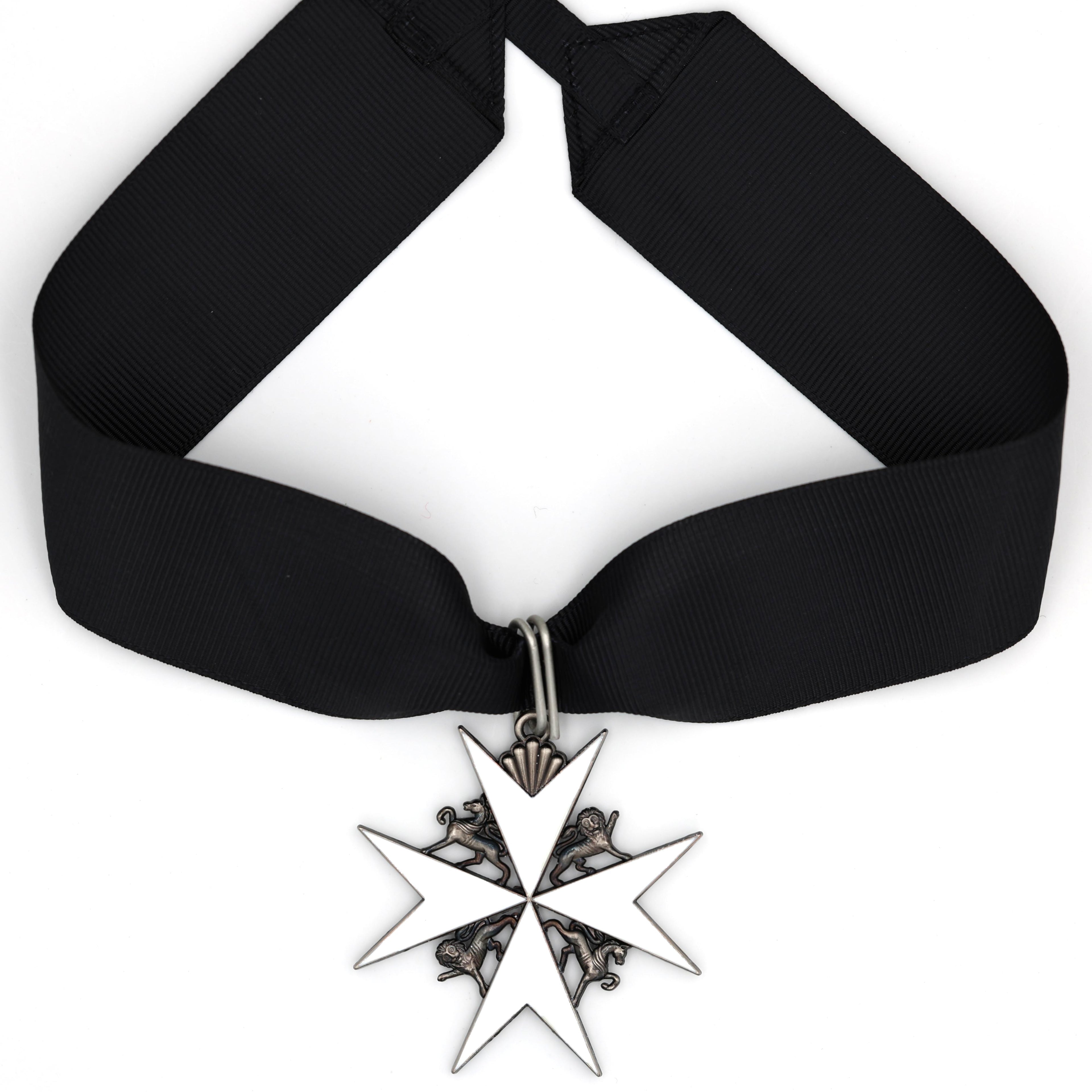 Johanniterorden Kommandeurkreuz am Halsband (Silber) / Order of St. John Knight Commander’s Cross (Neck Ribbon, Silver) – Replik (Sammleranfertigung)