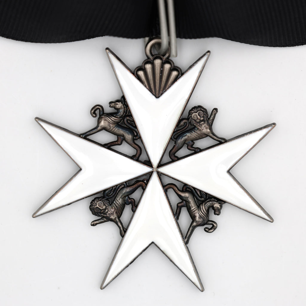 Johanniterorden Kommandeurkreuz am Halsband (Silber) / Order of St. John Knight Commander’s Cross (Neck Ribbon, Silver) – Replik (Sammleranfertigung)
