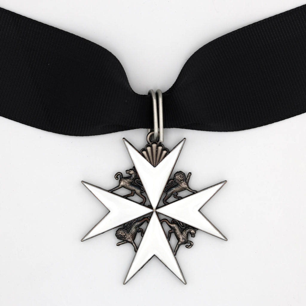 Johanniterorden Kommandeurkreuz am Halsband (Silber) / Order of St. John Knight Commander’s Cross (Neck Ribbon, Silver) – Replik (Sammleranfertigung)