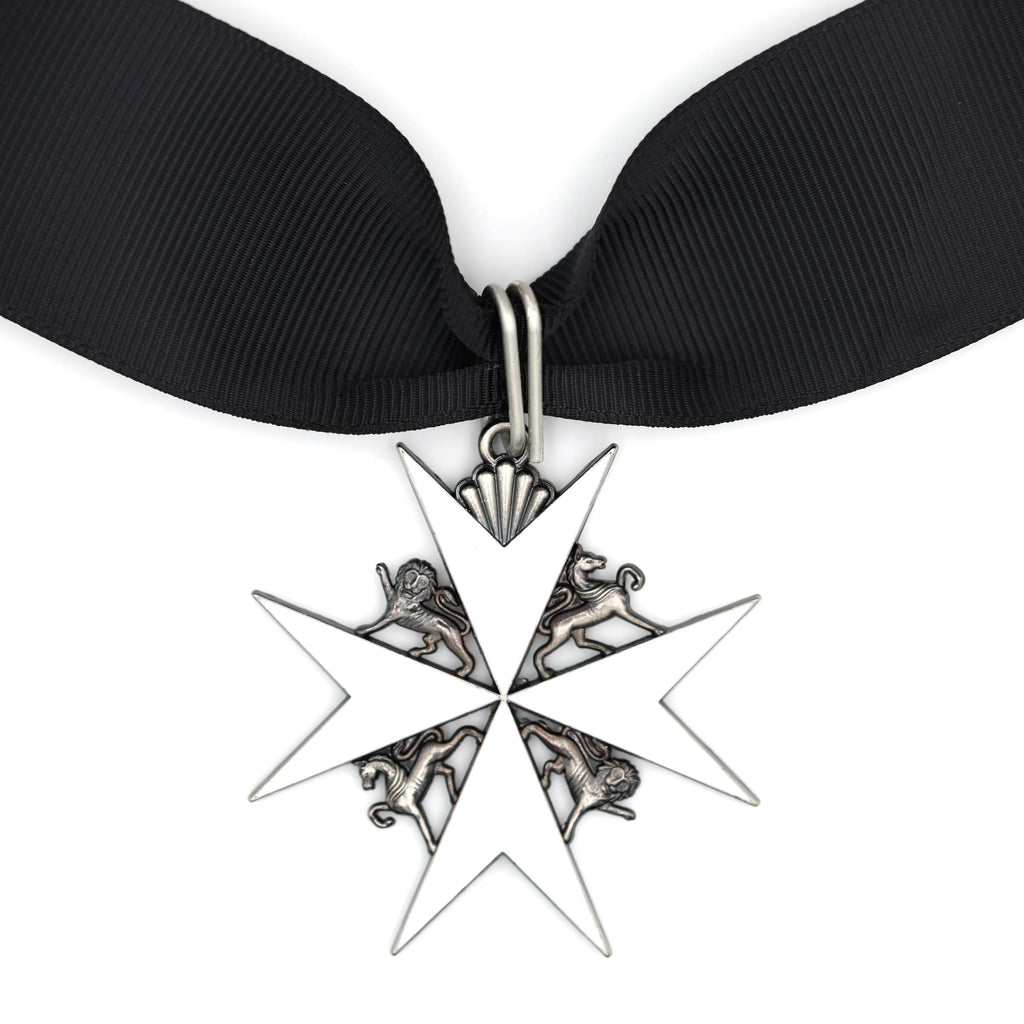 Johanniterorden Kommandeurkreuz am Halsband (Silber) / Order of St. John Knight Commander’s Cross (Neck Ribbon, Silver) – Replik (Sammleranfertigung)