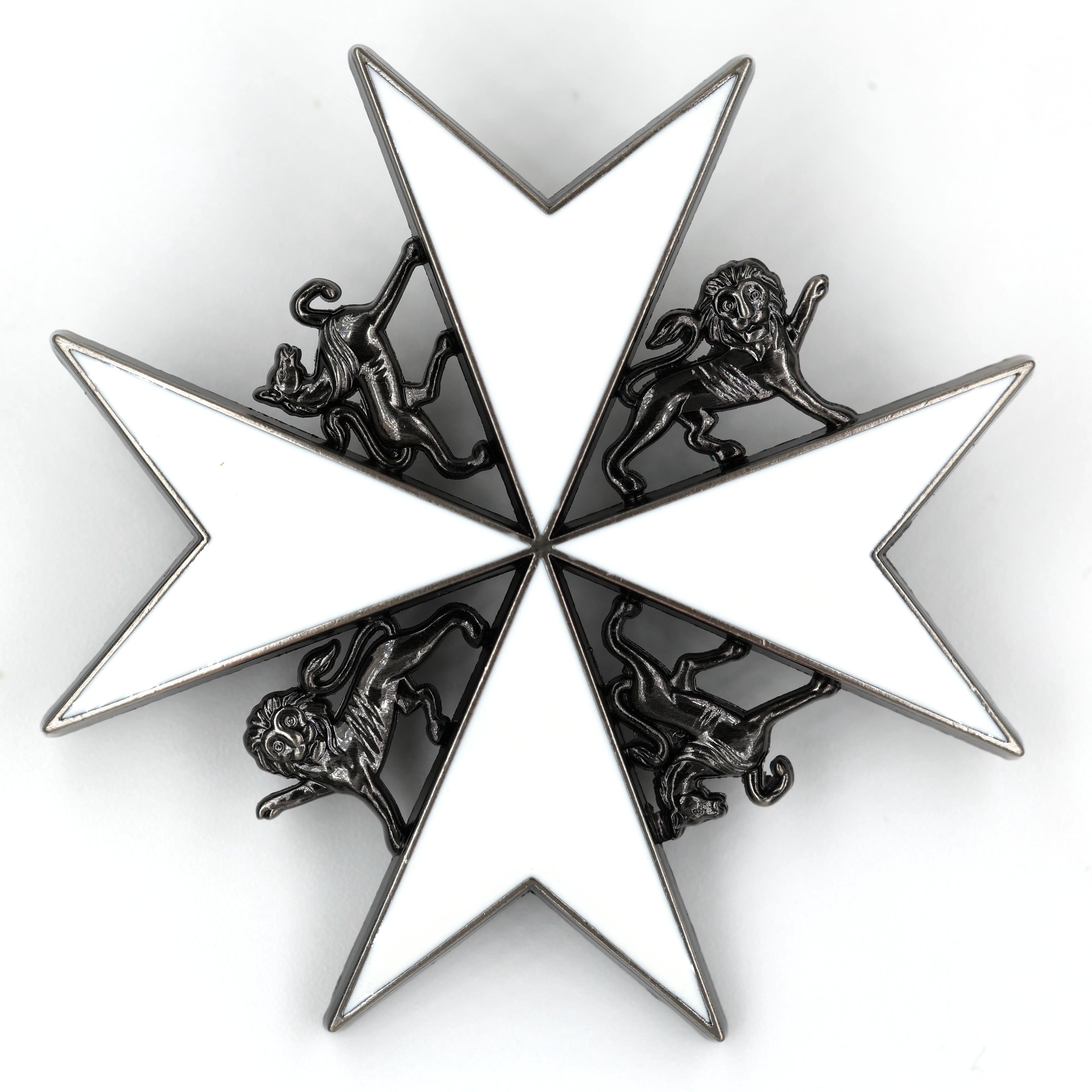 Johanniterorden Bruststern / Order of St John Breast Star – Knight of Grace – Malteserkreuz (Maltese Cross) – Replik (Sammleranfertigung)