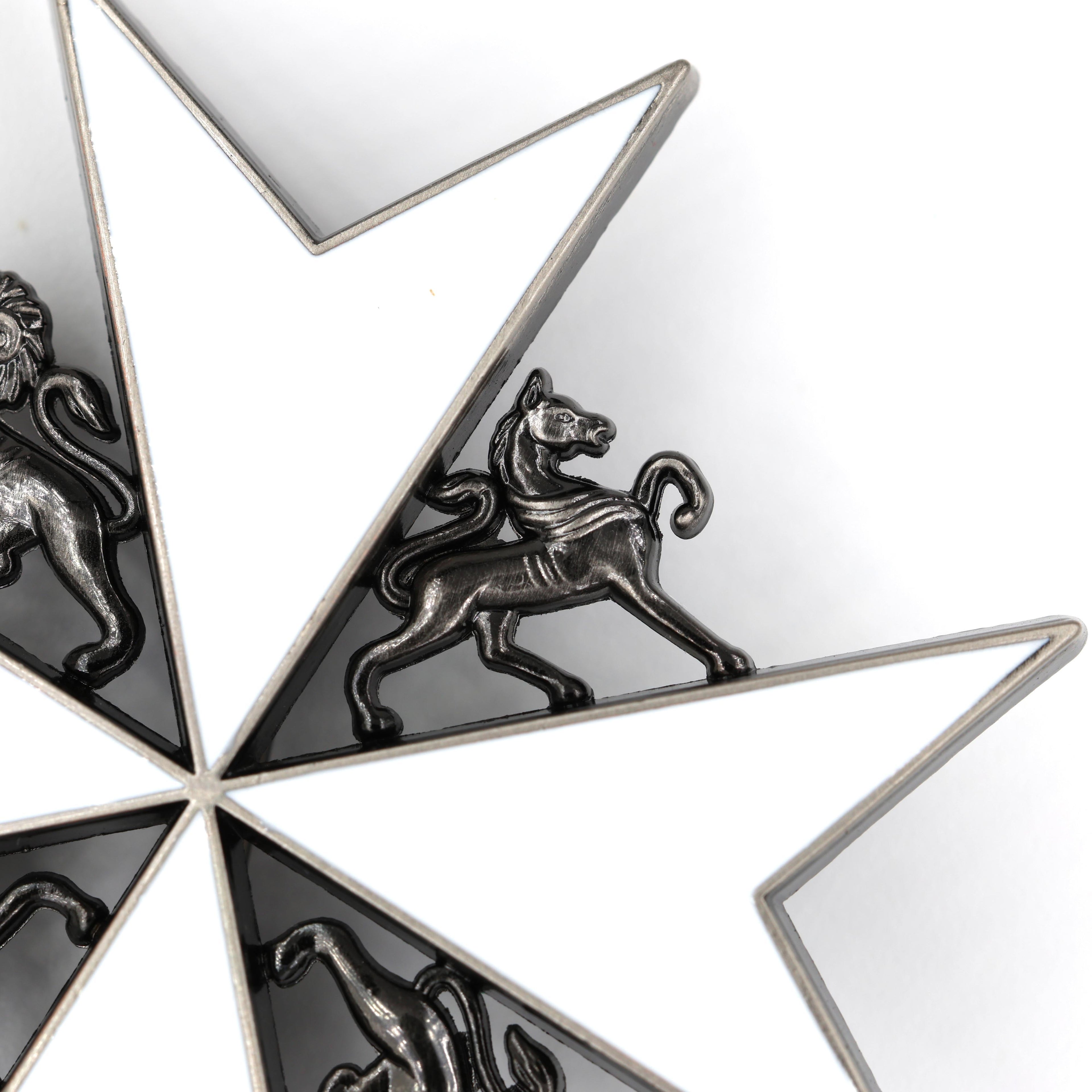 Johanniterorden Bruststern / Order of St John Breast Star – Knight of Grace – Malteserkreuz (Maltese Cross) – Replik (Sammleranfertigung)