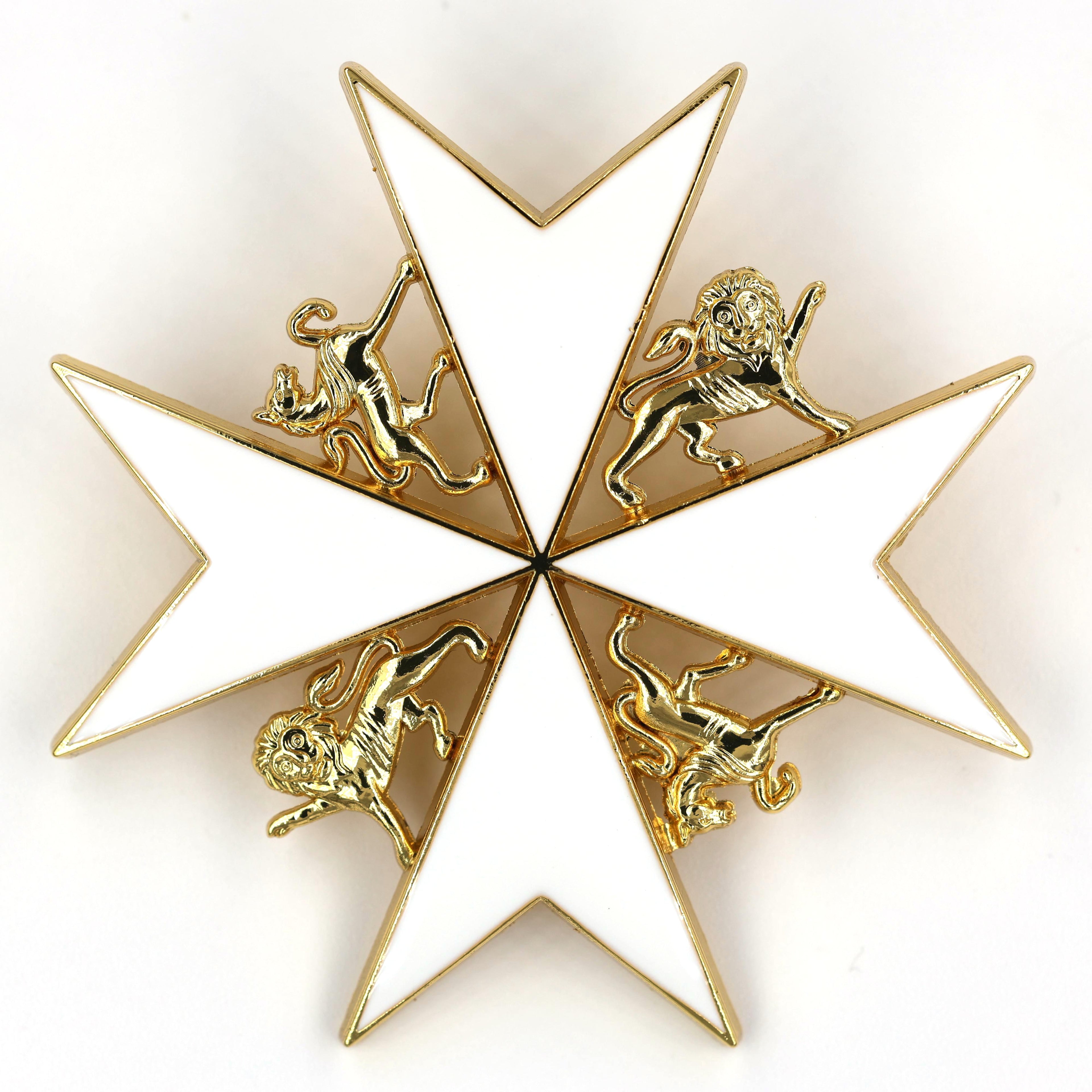 Johanniterorden Bruststern / Order of St John Breast Star – Knight/Dame of Grace – Malteserkreuz (Maltese Cross) – Replik (Sammleranfertigung)