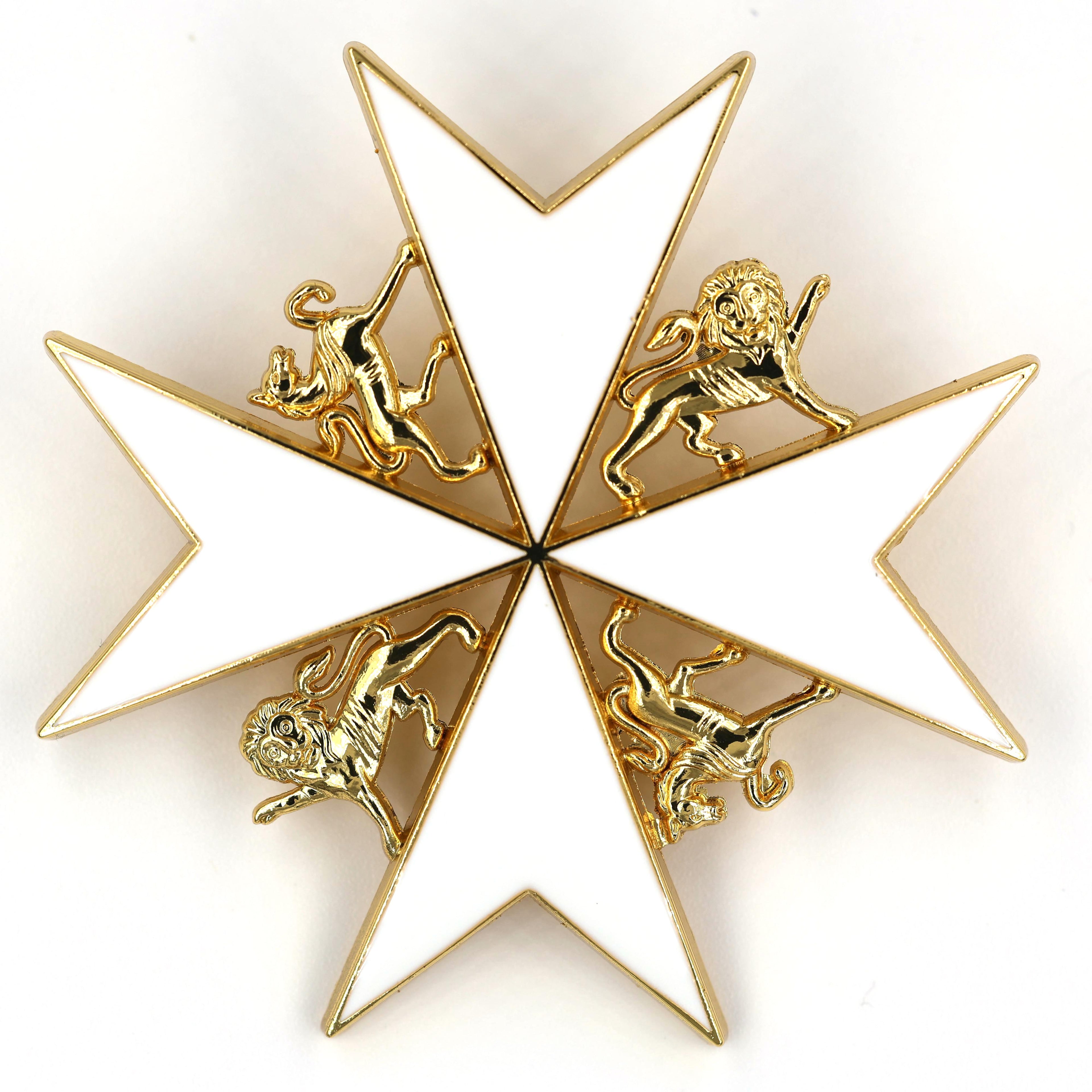 Johanniterorden Bruststern / Order of St John Breast Star – Knight/Dame of Grace – Malteserkreuz (Maltese Cross) – Replik (Sammleranfertigung)