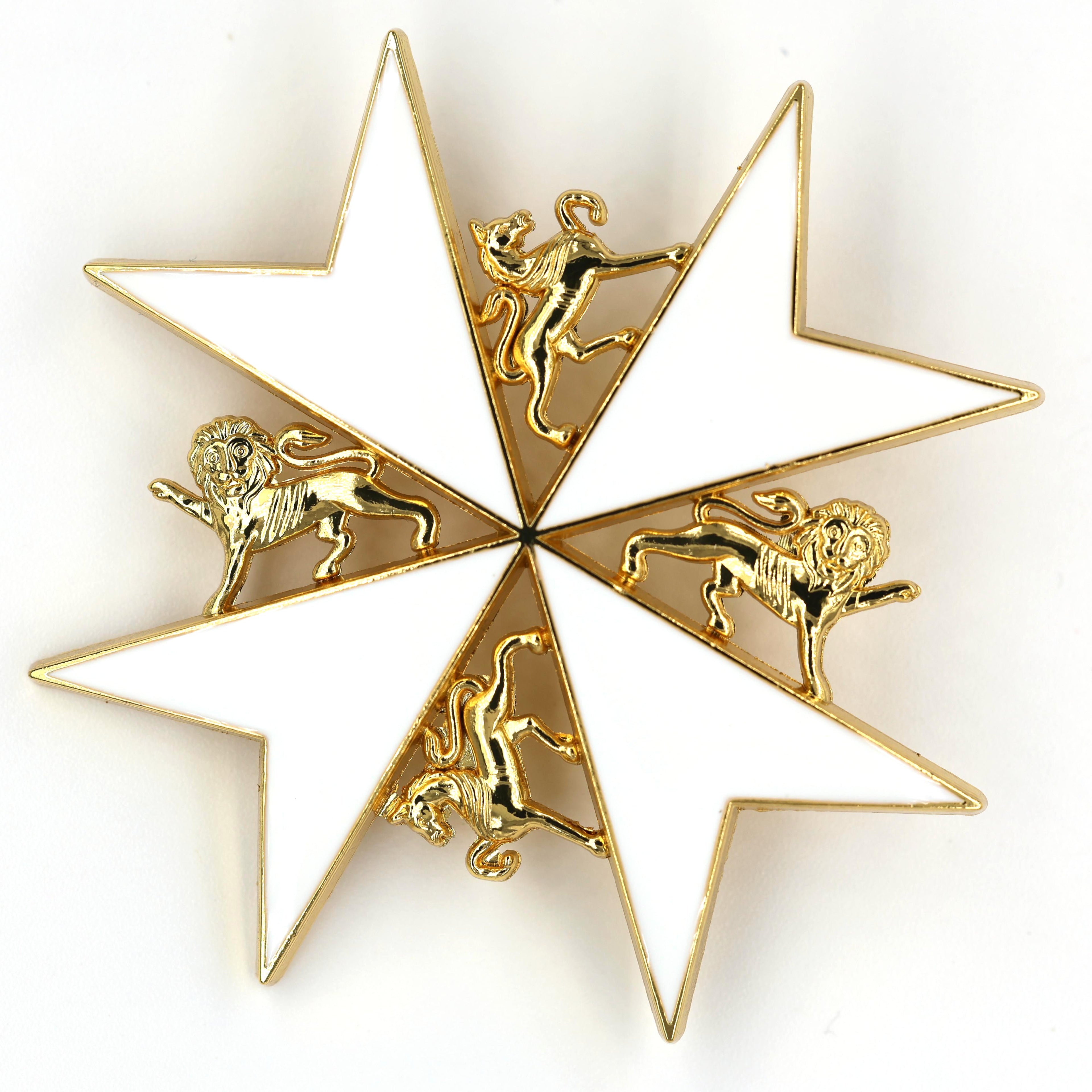 Johanniterorden Bruststern / Order of St John Breast Star – Knight/Dame of Grace – Malteserkreuz (Maltese Cross) – Replik (Sammleranfertigung)