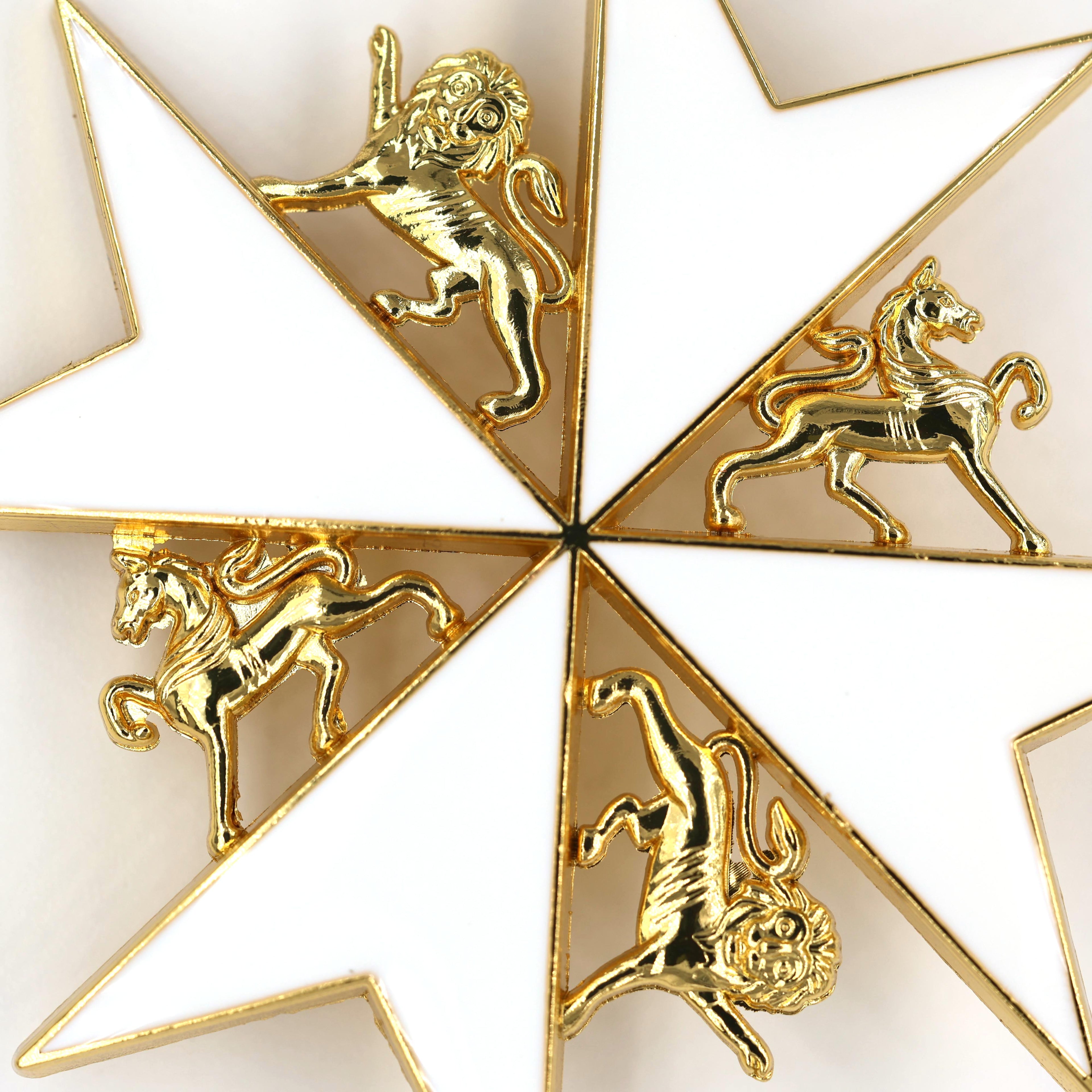 Johanniterorden Bruststern / Order of St John Breast Star – Knight/Dame of Grace – Malteserkreuz (Maltese Cross) – Replik (Sammleranfertigung)