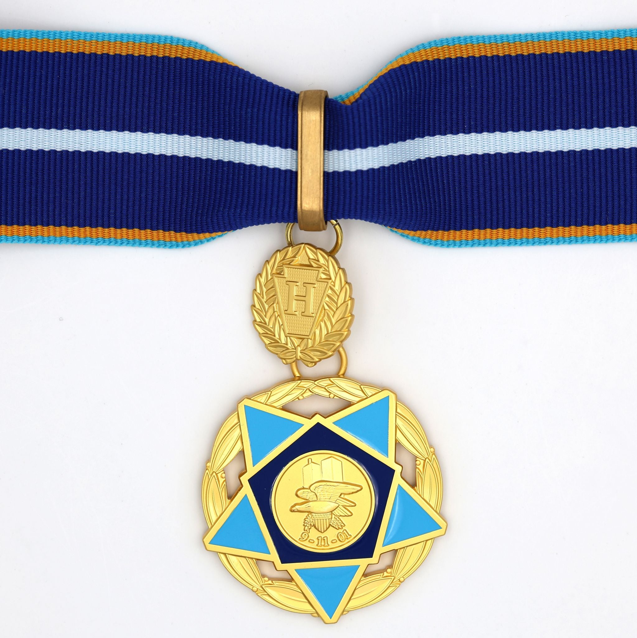 USA 9/11 Heroes Medal of Valor – „Tapferkeitsmedaille der 9/11-Helden“ – Halsband-Ausführung – Sammleranfertigung (Replik)