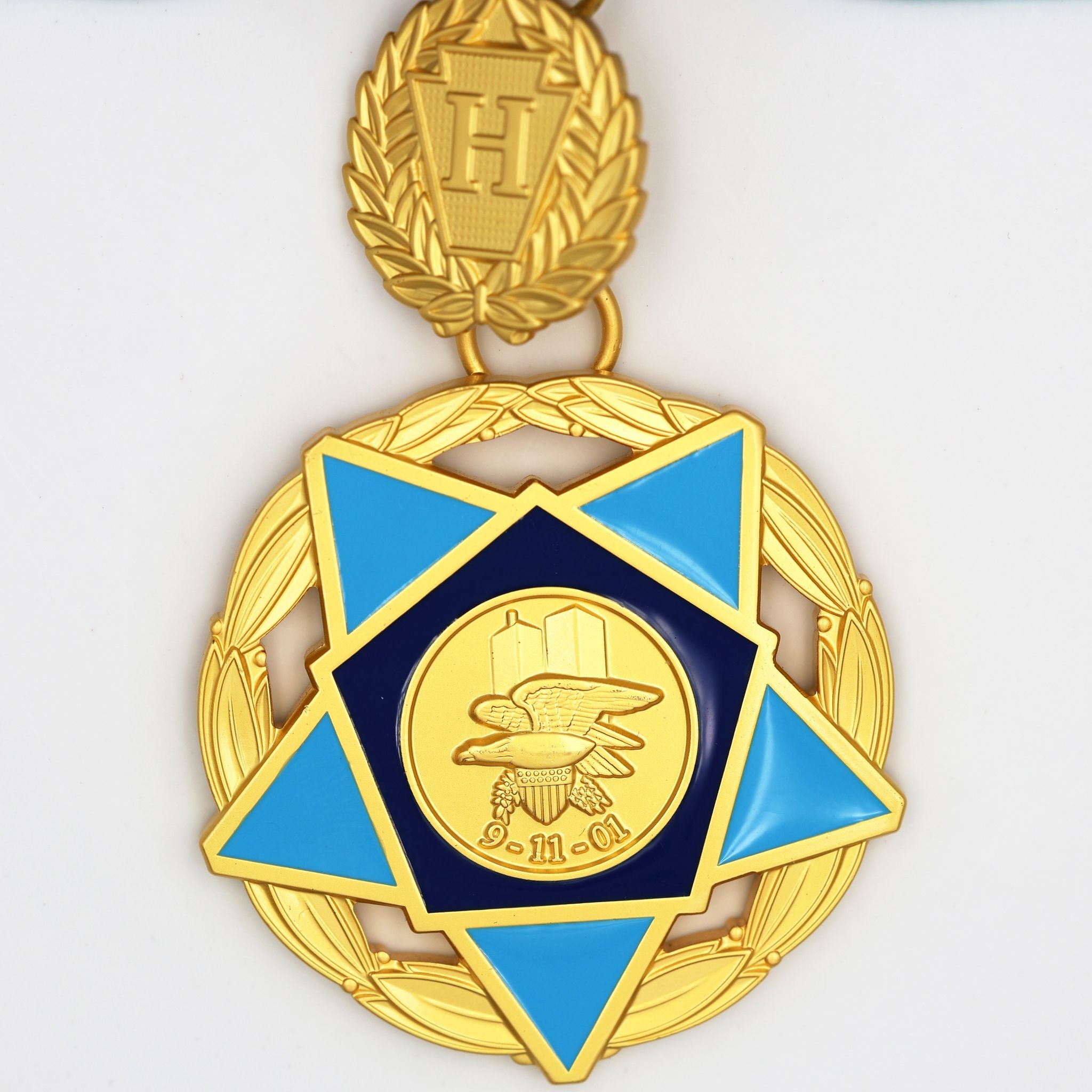 USA 9/11 Heroes Medal of Valor – „Tapferkeitsmedaille der 9/11-Helden“ – Halsband-Ausführung – Sammleranfertigung (Replik)