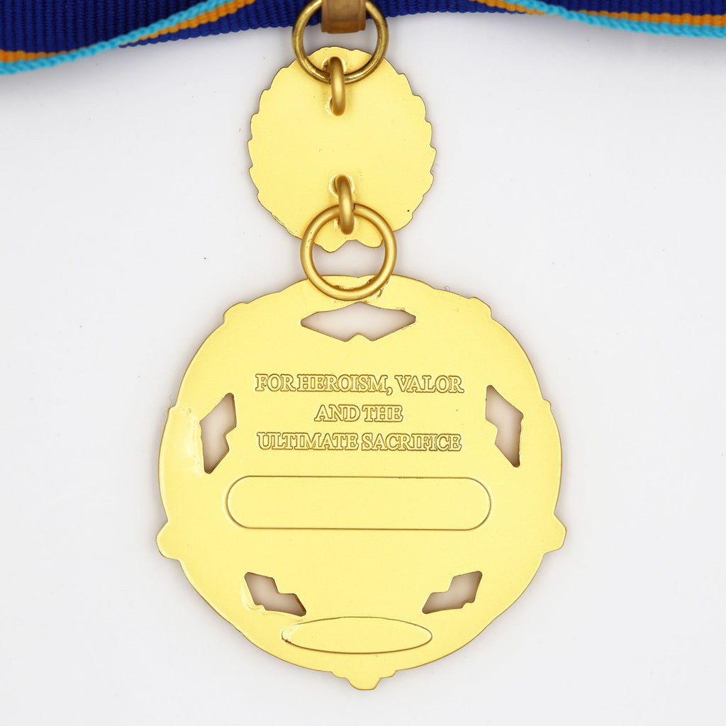 USA 9/11 Heroes Medal of Valor – „Tapferkeitsmedaille der 9/11-Helden“ – Halsband-Ausführung – Sammleranfertigung (Replik)