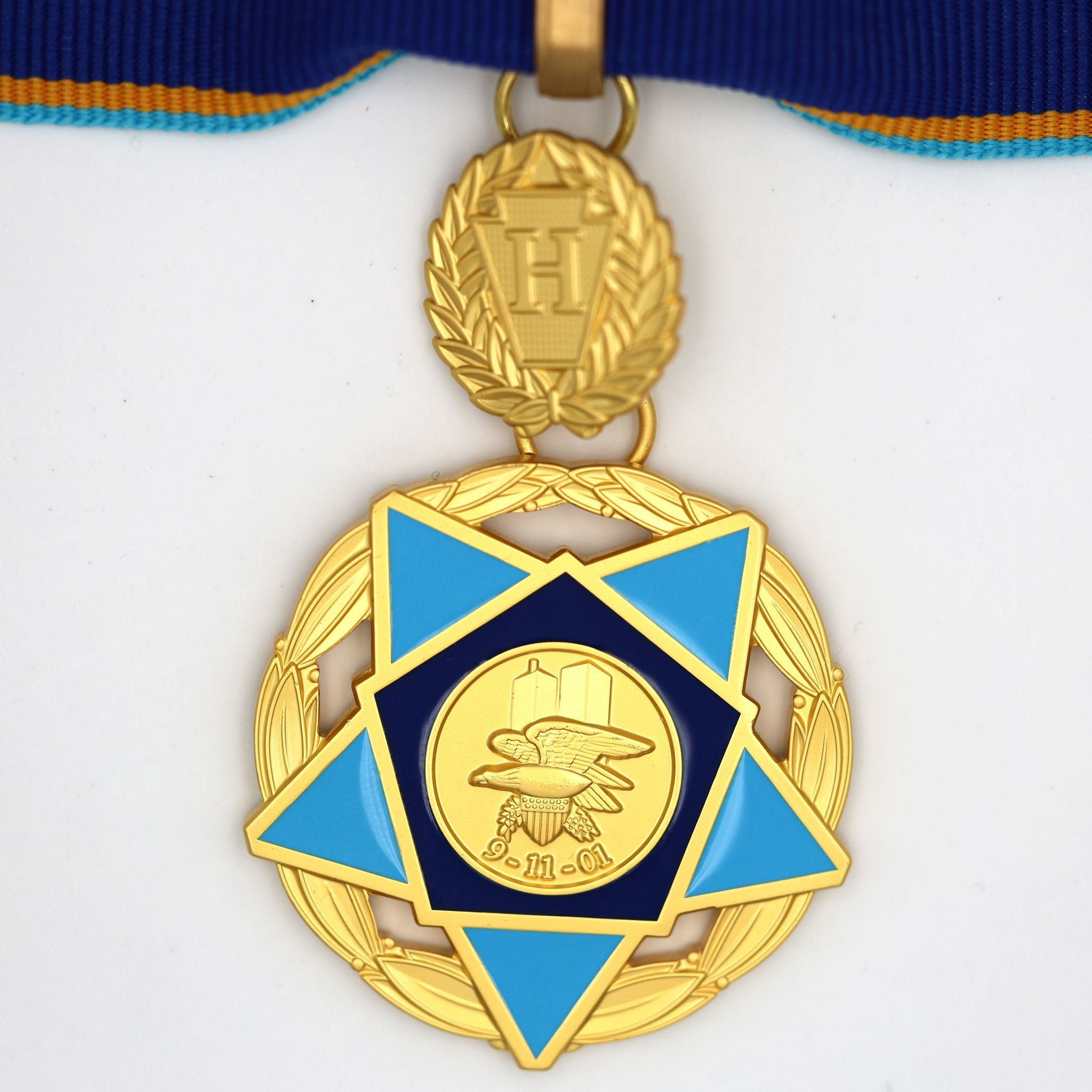 USA 9/11 Heroes Medal of Valor – „Tapferkeitsmedaille der 9/11-Helden“ – Halsband-Ausführung – Sammleranfertigung (Replik)