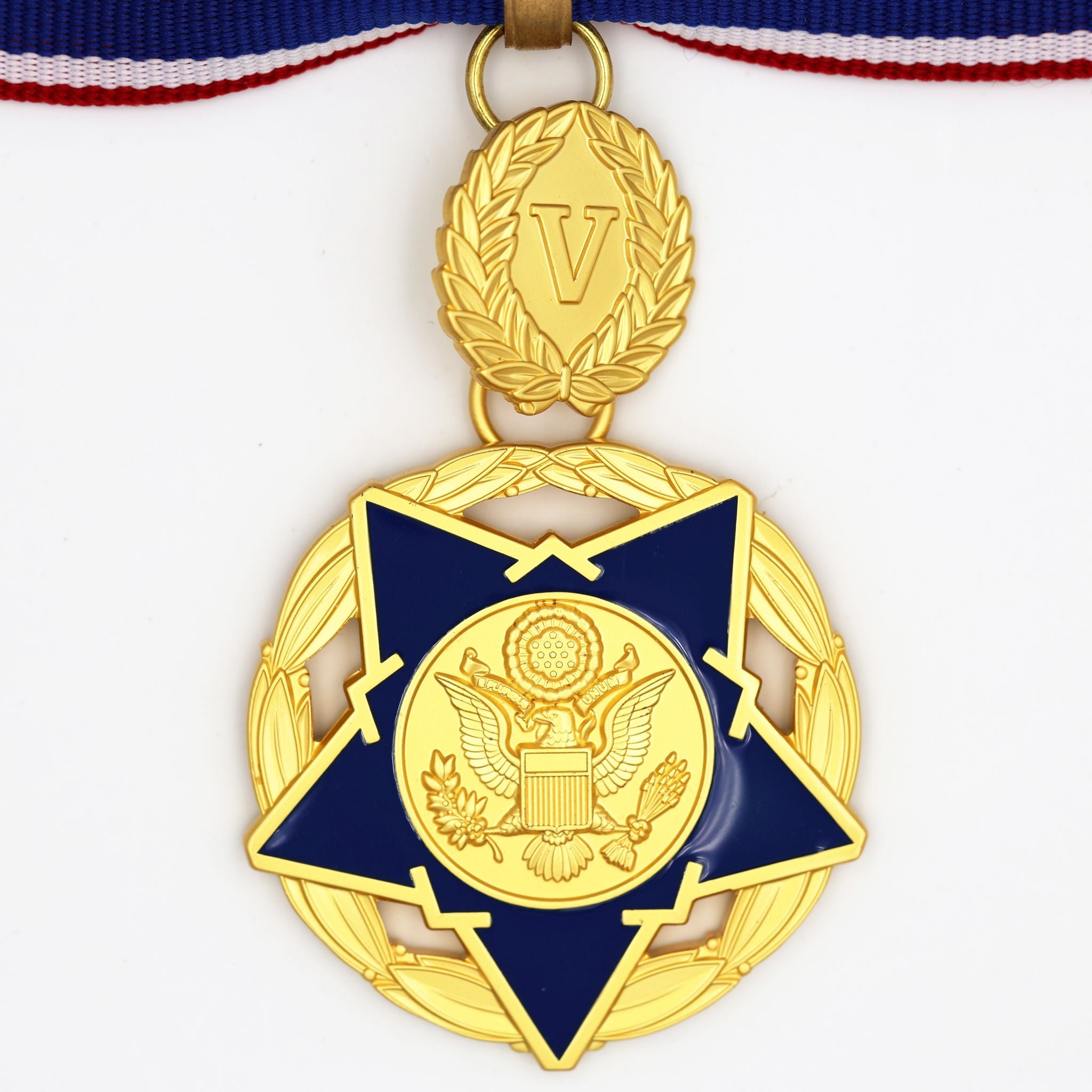 Public Safety Medal of Valor (USA) – „Tapferkeitsmedaille für Einsatzkräfte“ – Halsband-Ausführung – Sammleranfertigung (Replik)