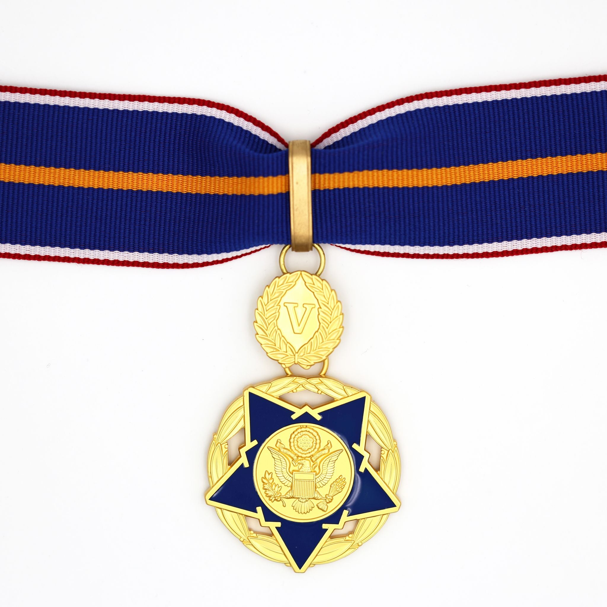 Public Safety Medal of Valor (USA) – „Tapferkeitsmedaille für Einsatzkräfte“ – Halsband-Ausführung – Sammleranfertigung (Replik)