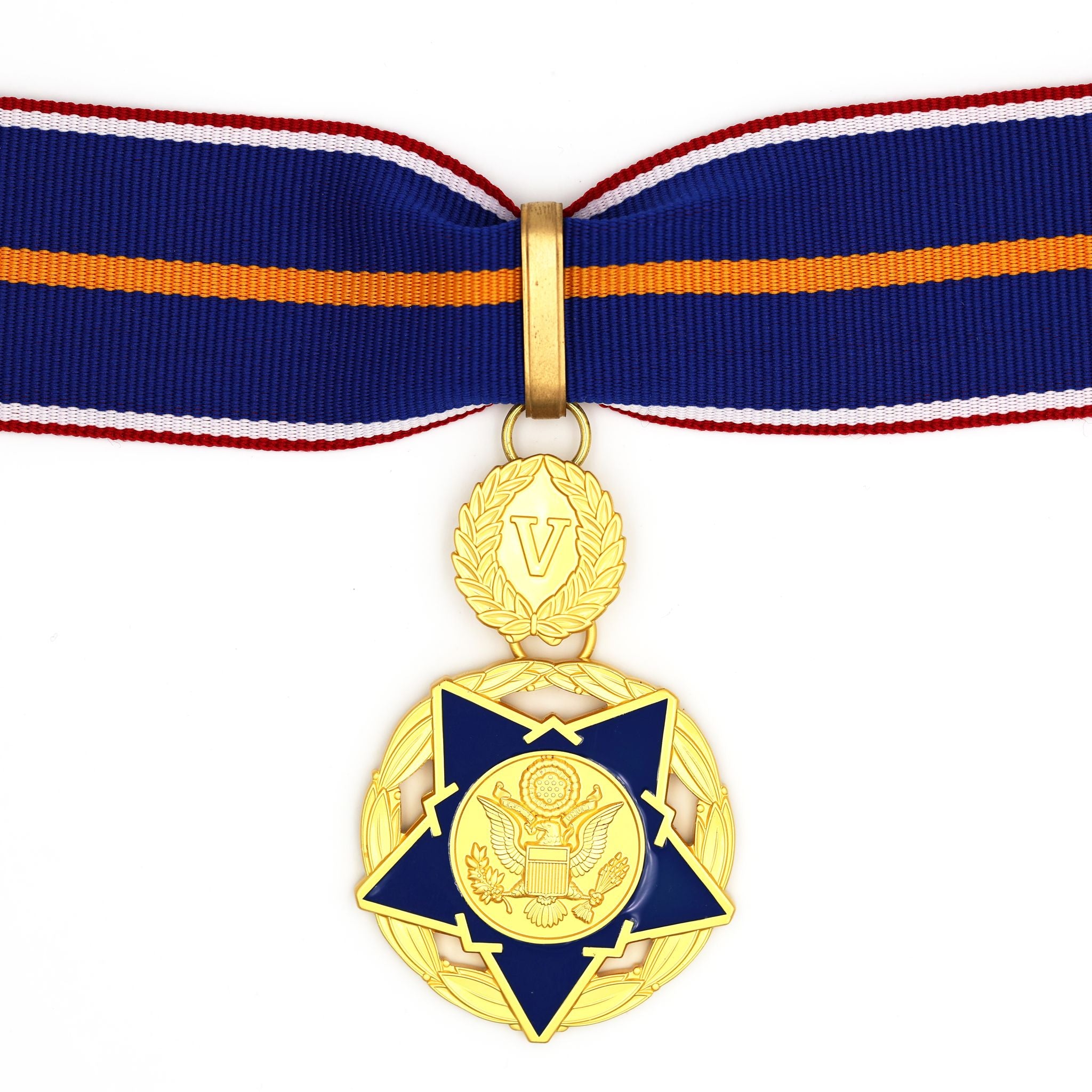 Public Safety Medal of Valor (USA) – „Tapferkeitsmedaille für Einsatzkräfte“ – Halsband-Ausführung – Sammleranfertigung (Replik)