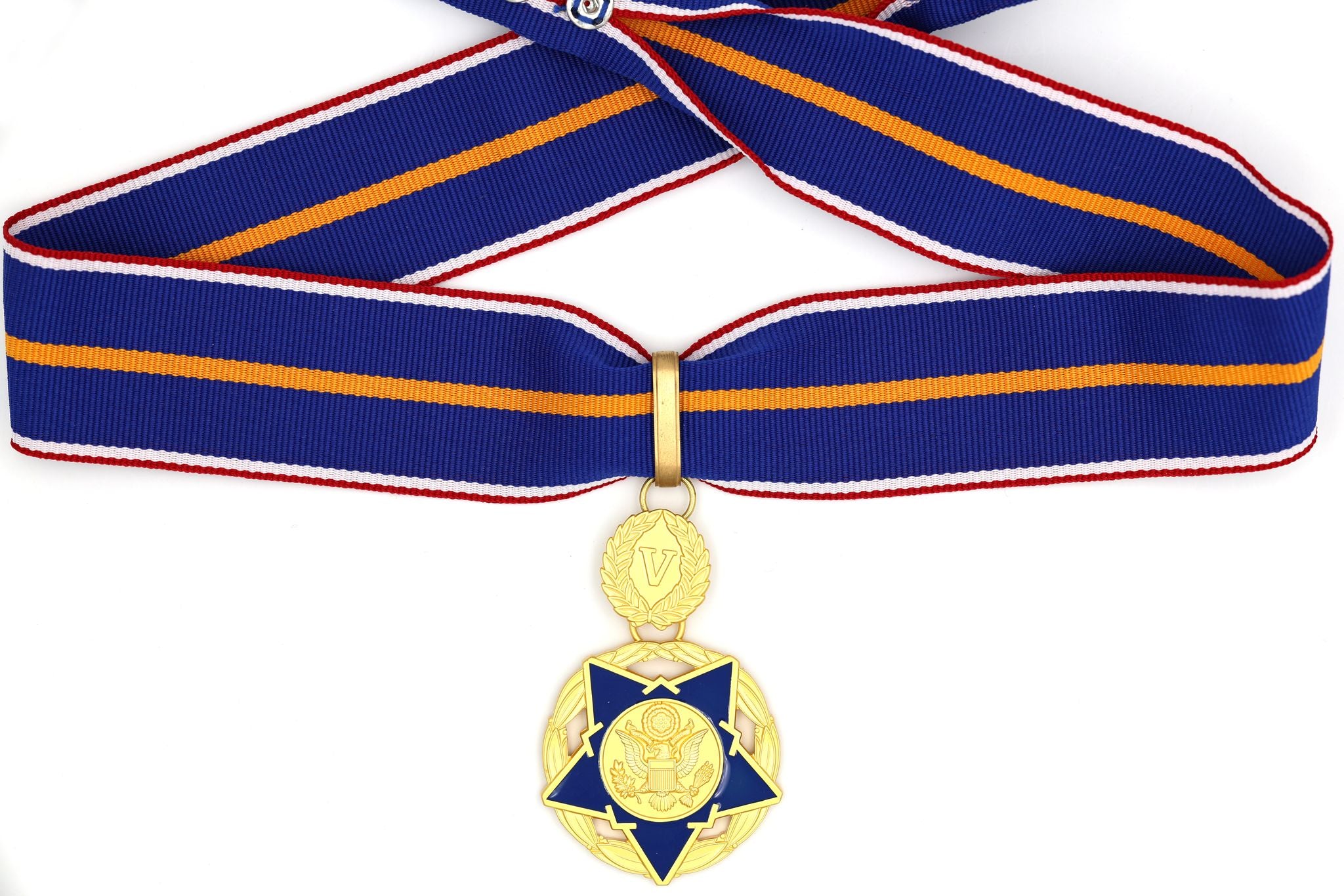 Public Safety Medal of Valor (USA) – „Tapferkeitsmedaille für Einsatzkräfte“ – Halsband-Ausführung – Sammleranfertigung (Replik)
