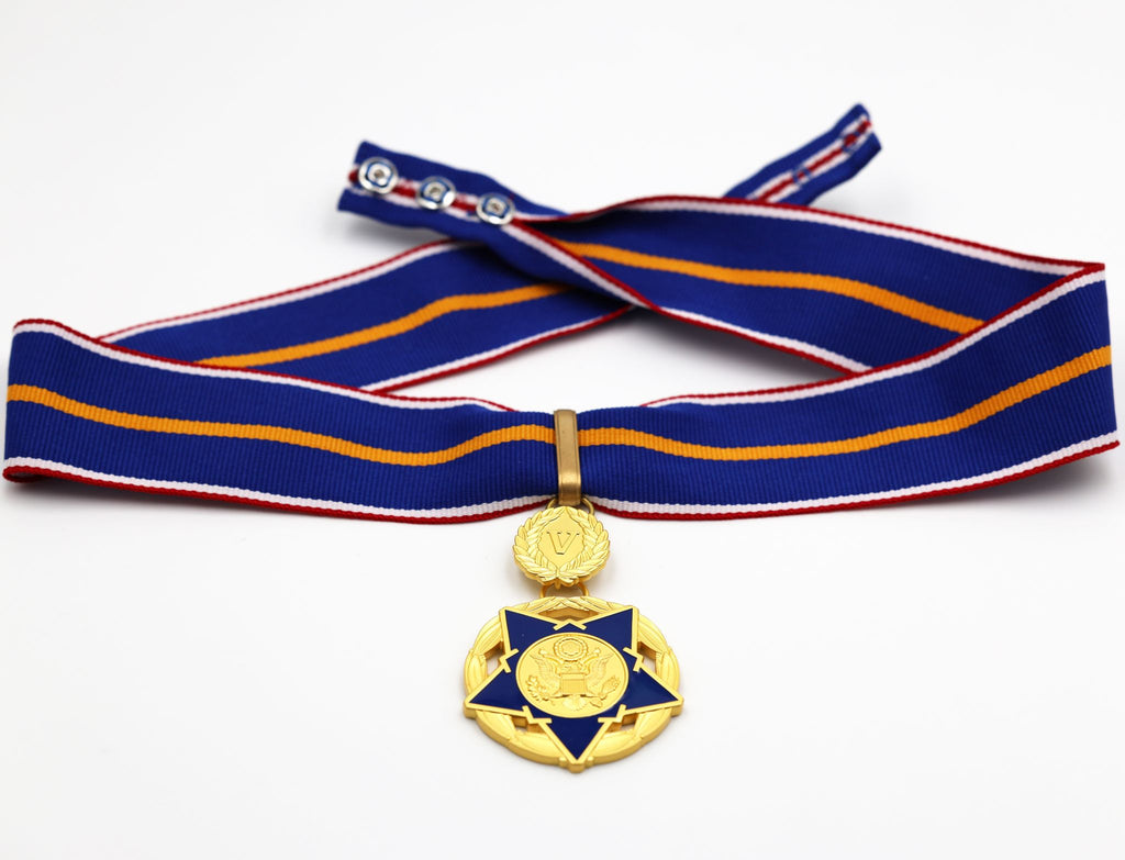 Public Safety Medal of Valor (USA) – „Tapferkeitsmedaille für Einsatzkräfte“ – Halsband-Ausführung – Sammleranfertigung (Replik)